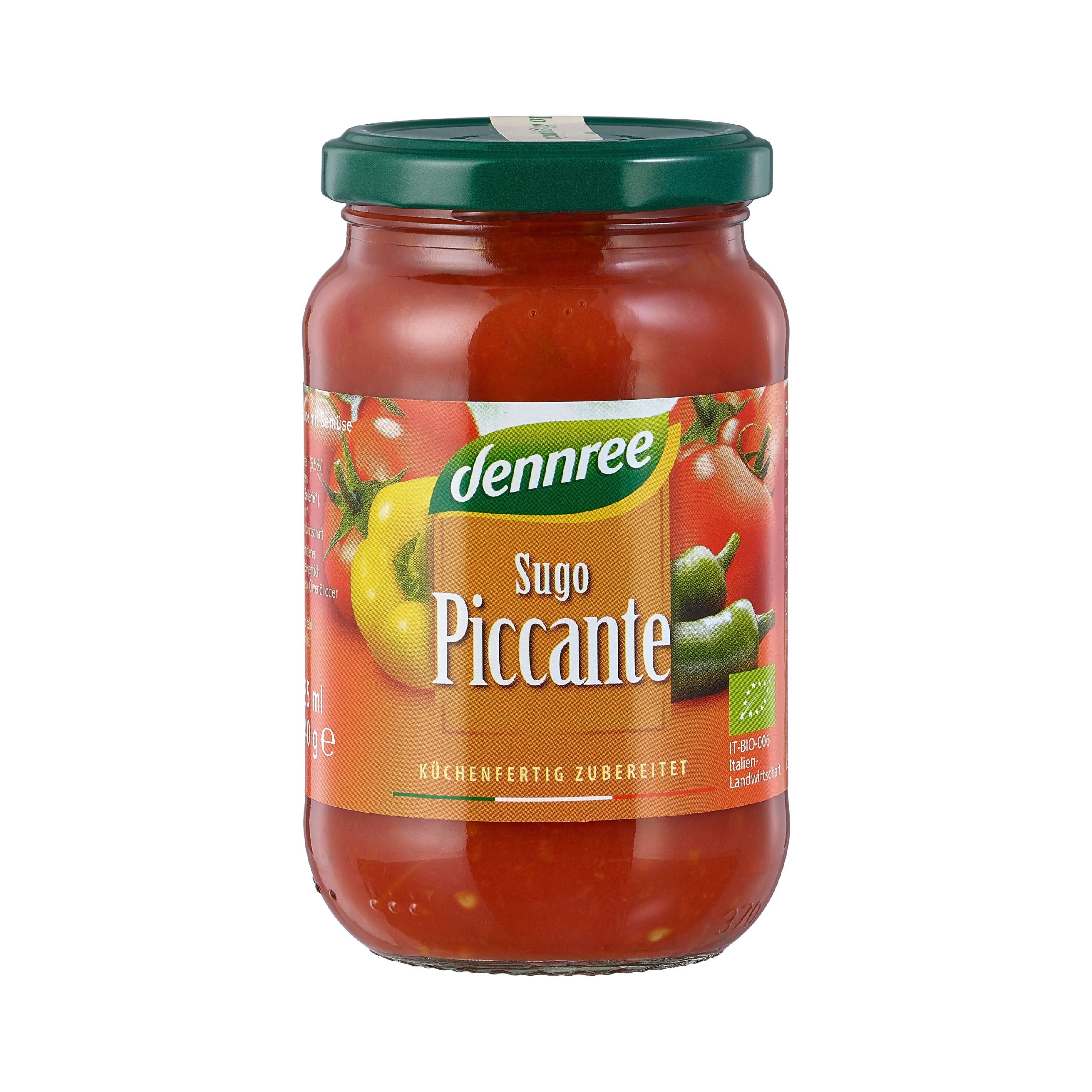 Omáčka rajčatová se zeleninou pikantní 340 g BIO   DENNREE Dennree
