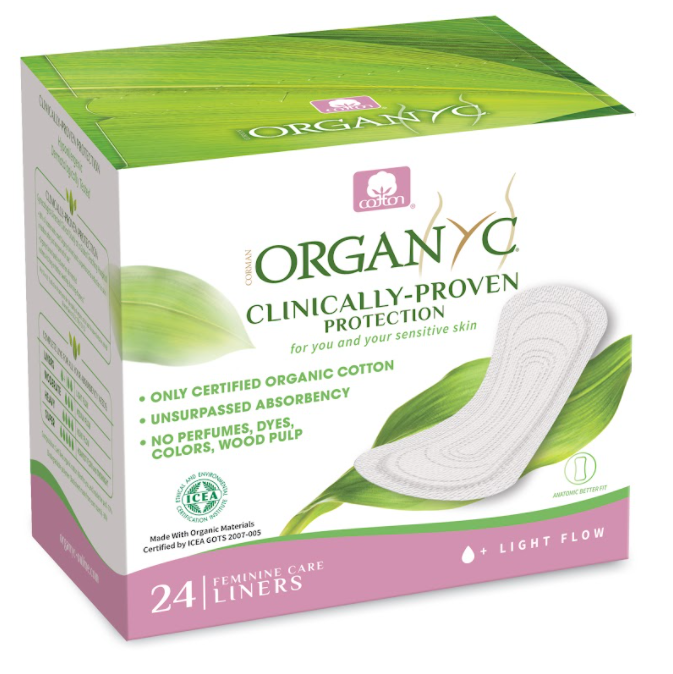 Organyc Slipové vložky Light (24 ks) - pošk. obal - z biobavlny