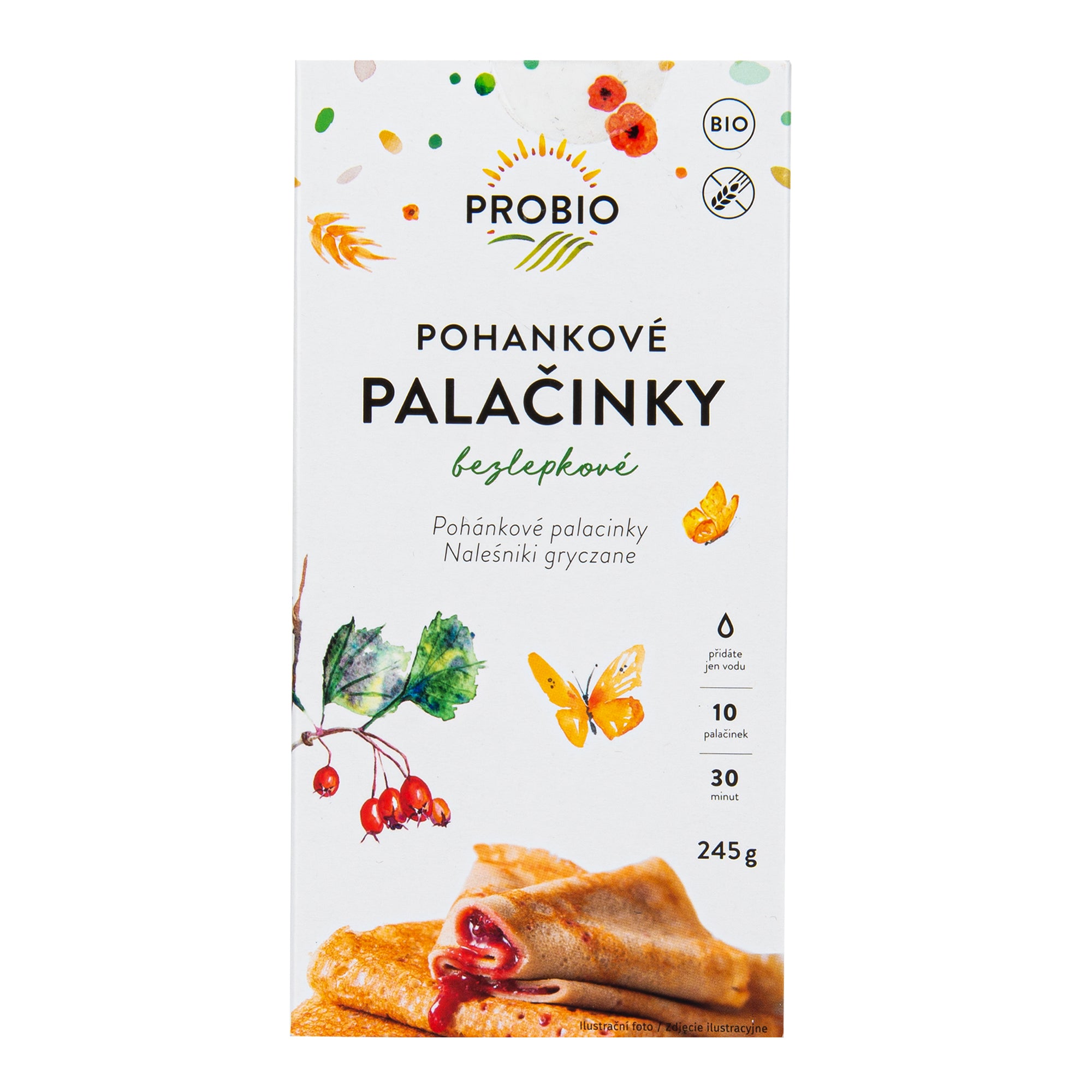 Palačinky pohankové bezlepkové 245 g BIO   PROBIO Pro-bio