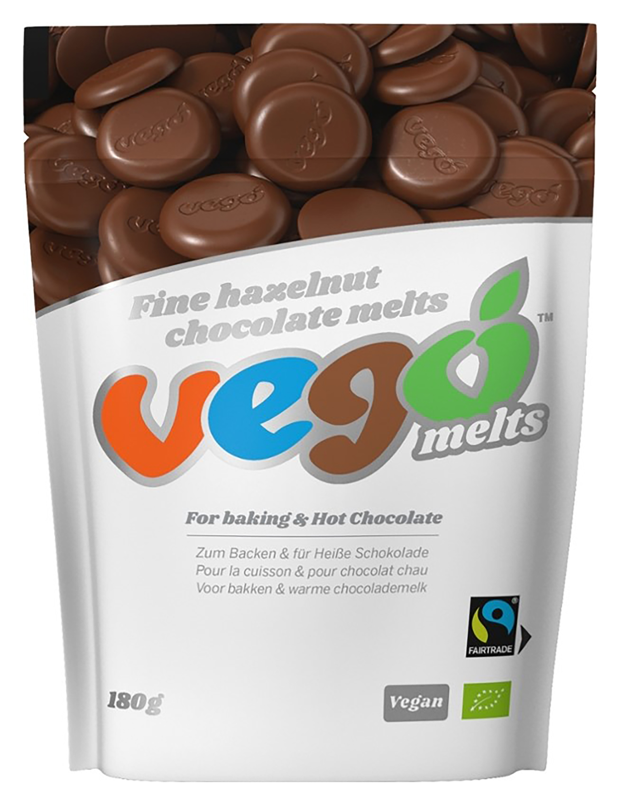 Pecičky čokoládové s lískovými oříšky vegan 180 g BIO   VEGO Vego
