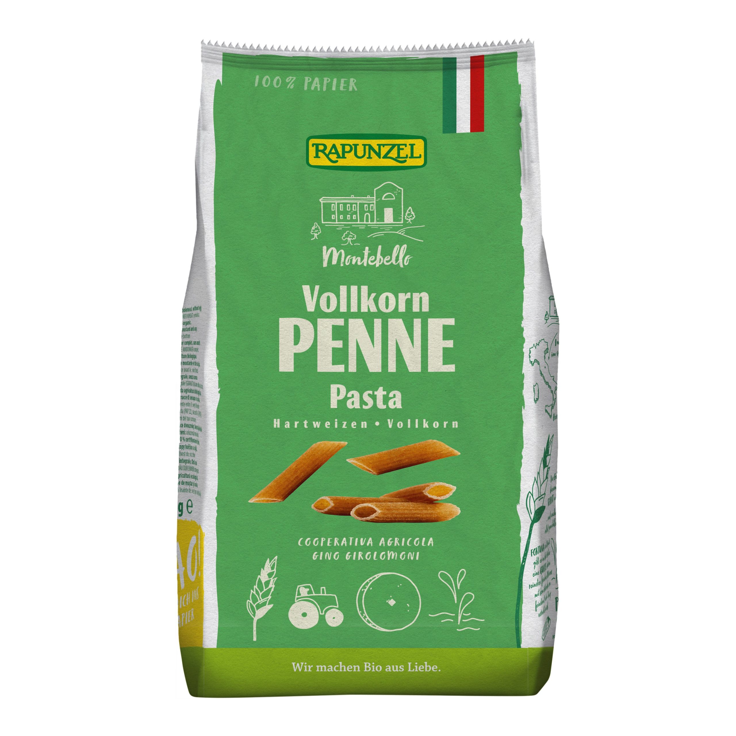 Penne celozrnné 500 g BIO   RAPUNZEL Rapunzel