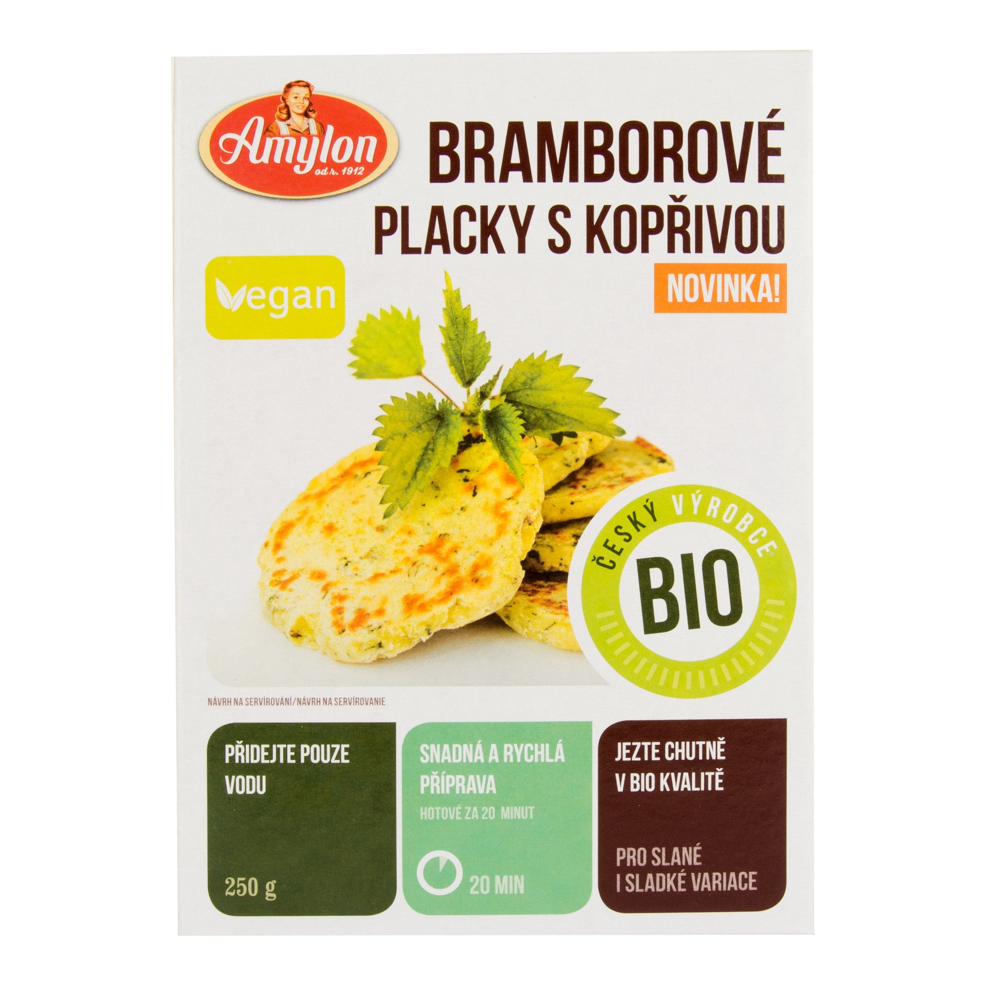 Placky bramborové s kopřivou 250 g BIO   AMYLON Amylon