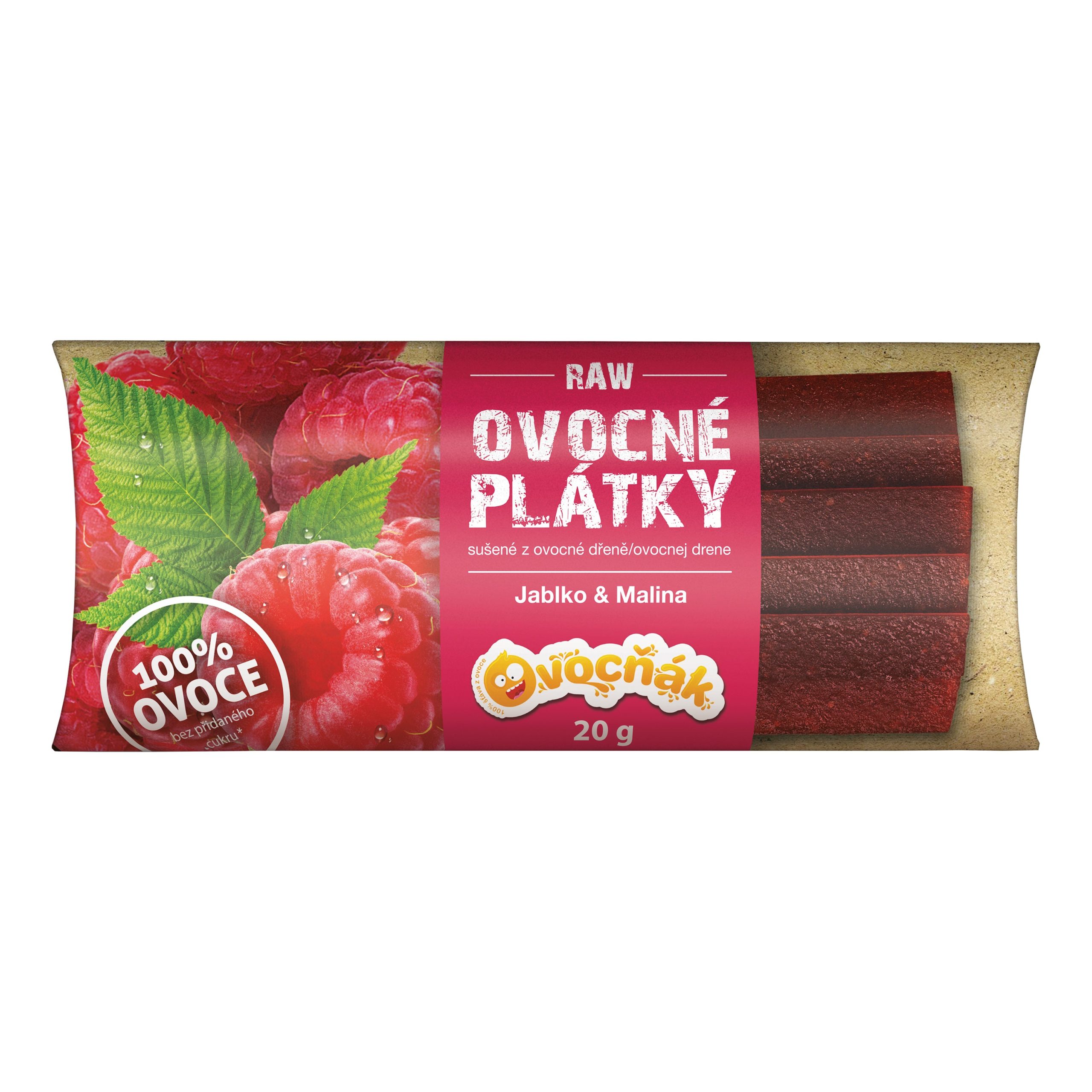 Plátky ovocné jablko-malina 20 g   OVOCŇÁK Ovocňák