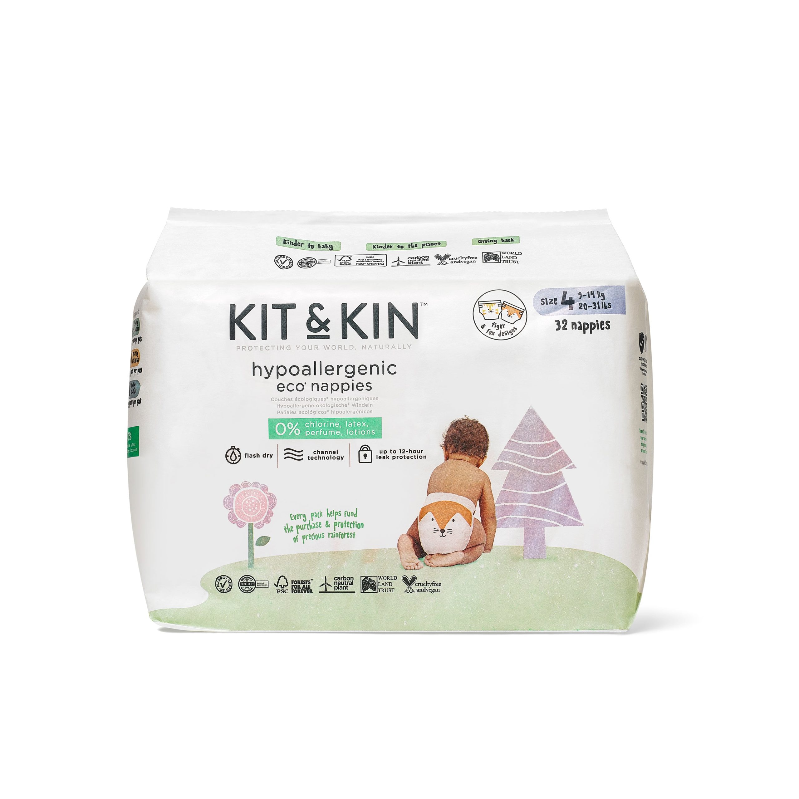 Plenky EKO velikost 4 32 ks   KIT & KIN Kit & Kin