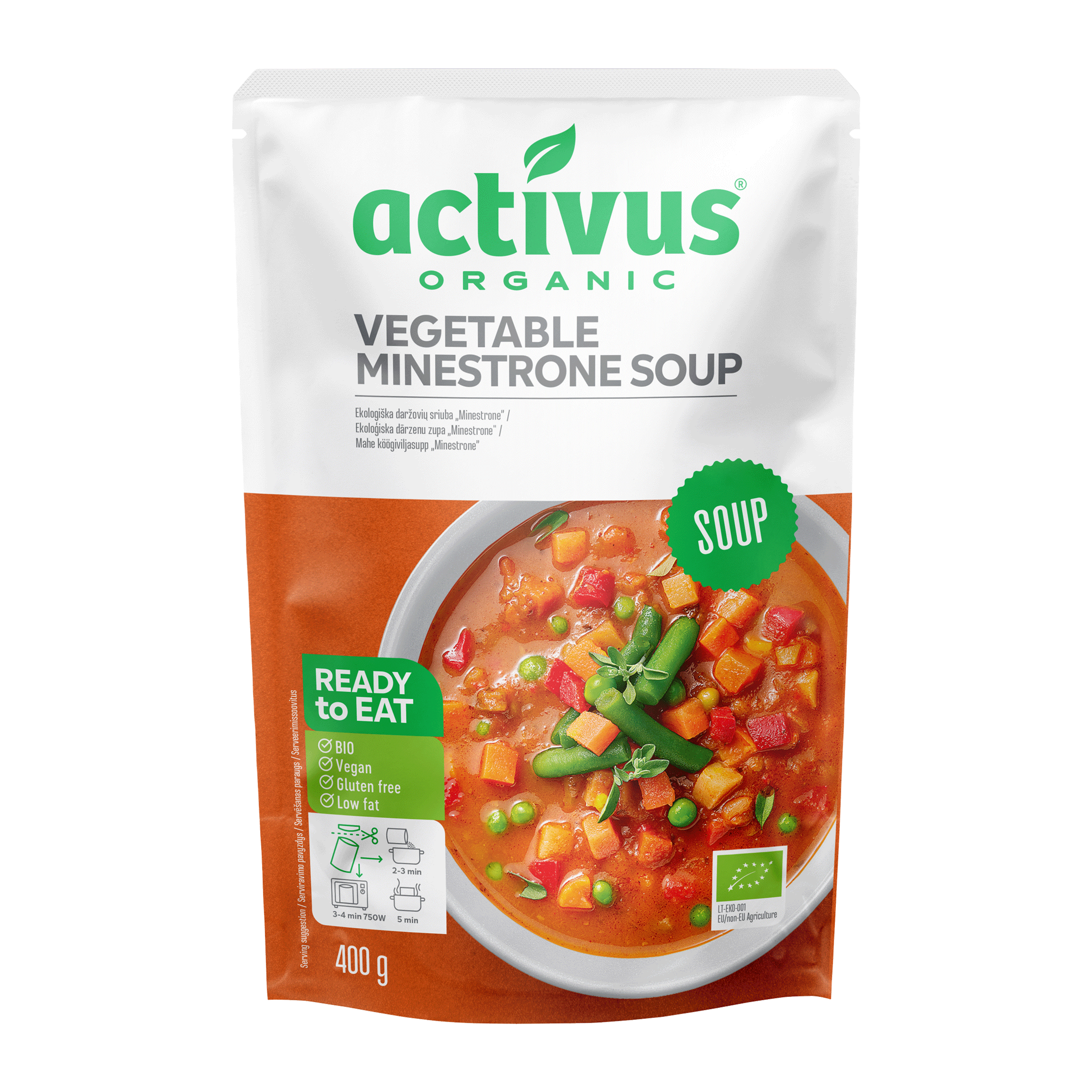 Polévka minestrone 400 g BIO   ACTIVUS Activus