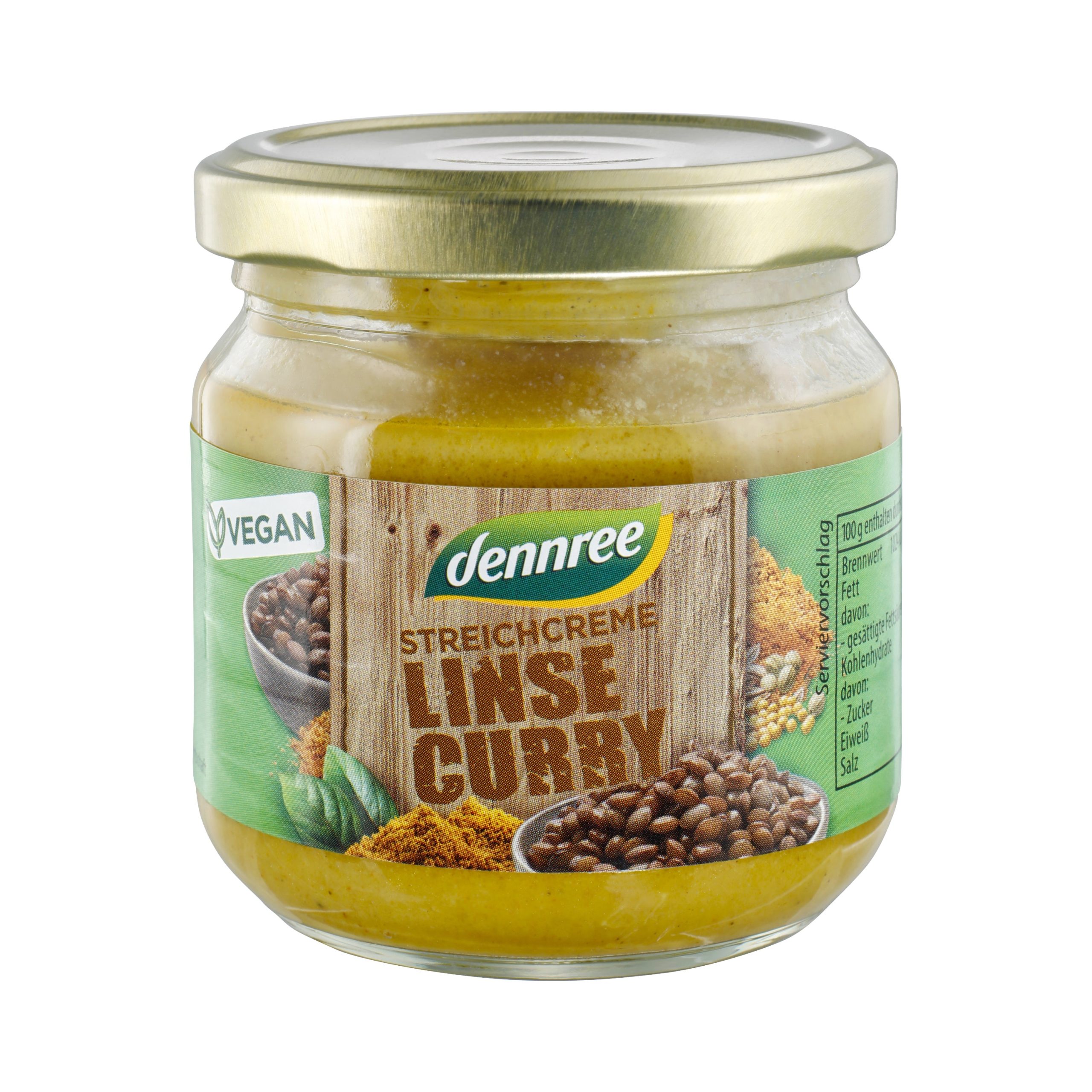Pomazánka čočka a kari 180 g BIO   DENNREE Dennree