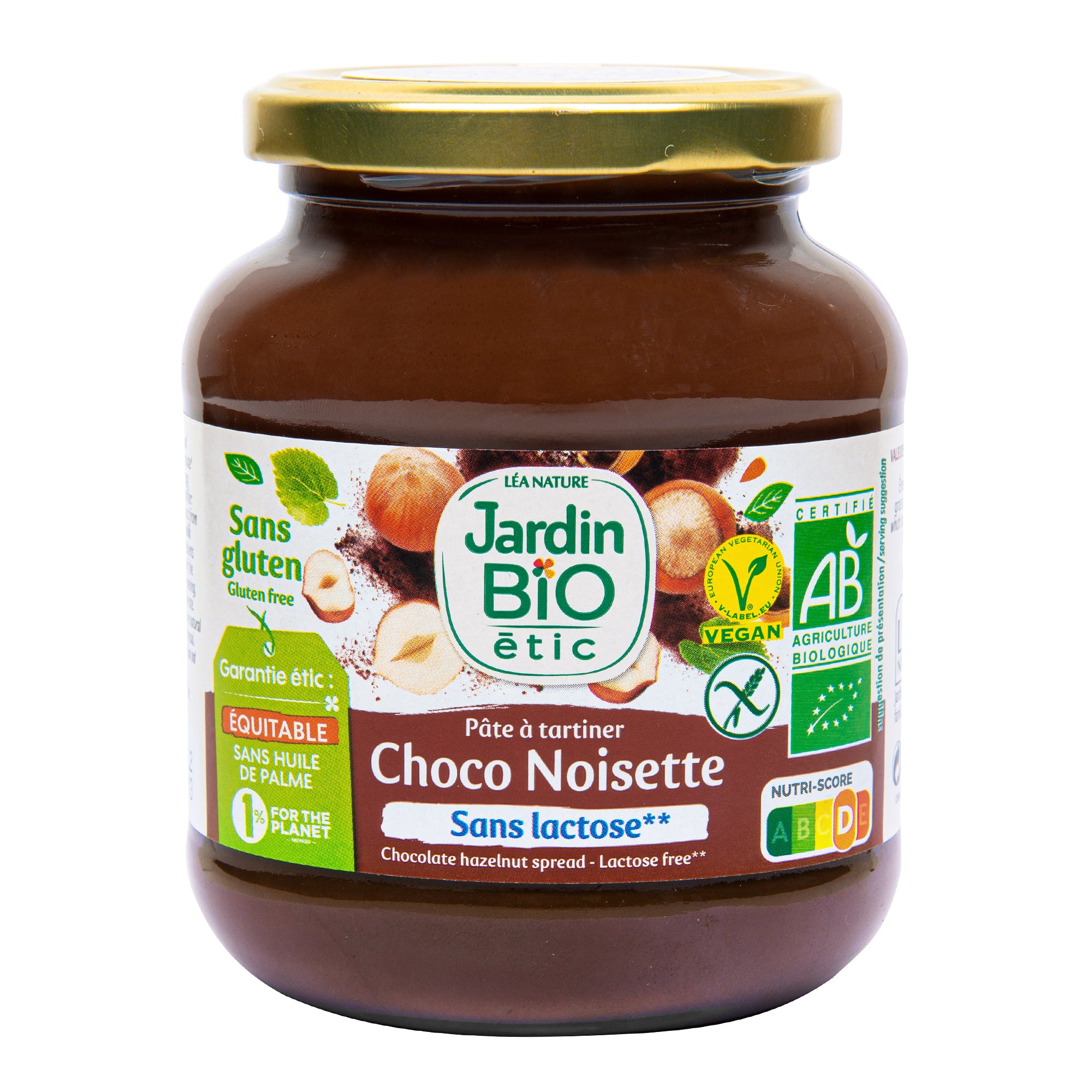 Pomazánka čokoládovo-lískooříšková bez laktózy 350 g BIO   JARDIN BIO Jardin