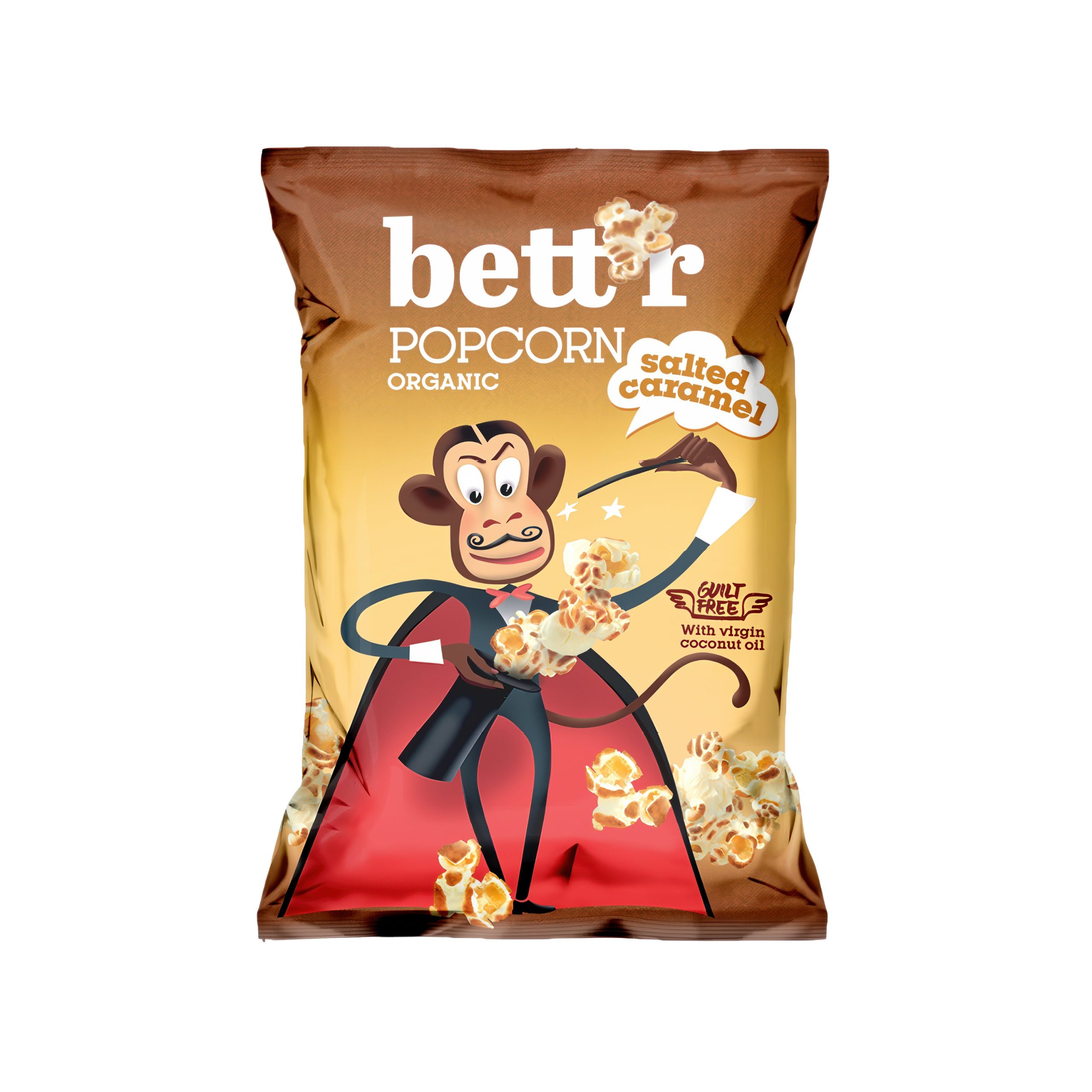 Popcorn slaný karamel 60 g BIO   BETT´R BETT'R