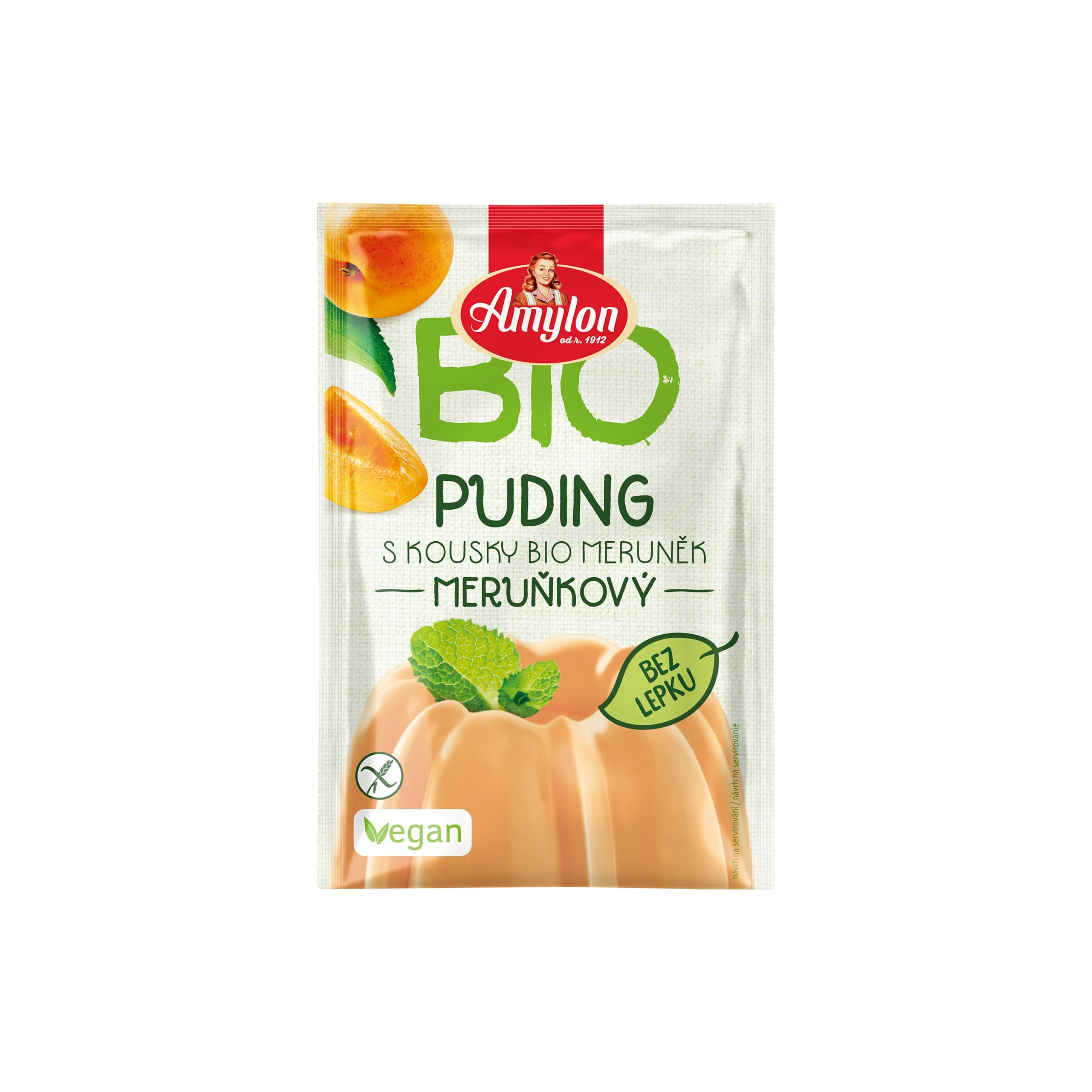 Pudink meruňkový s kousky ovoce bezlepkový 40 g BIO   AMYLON Amylon