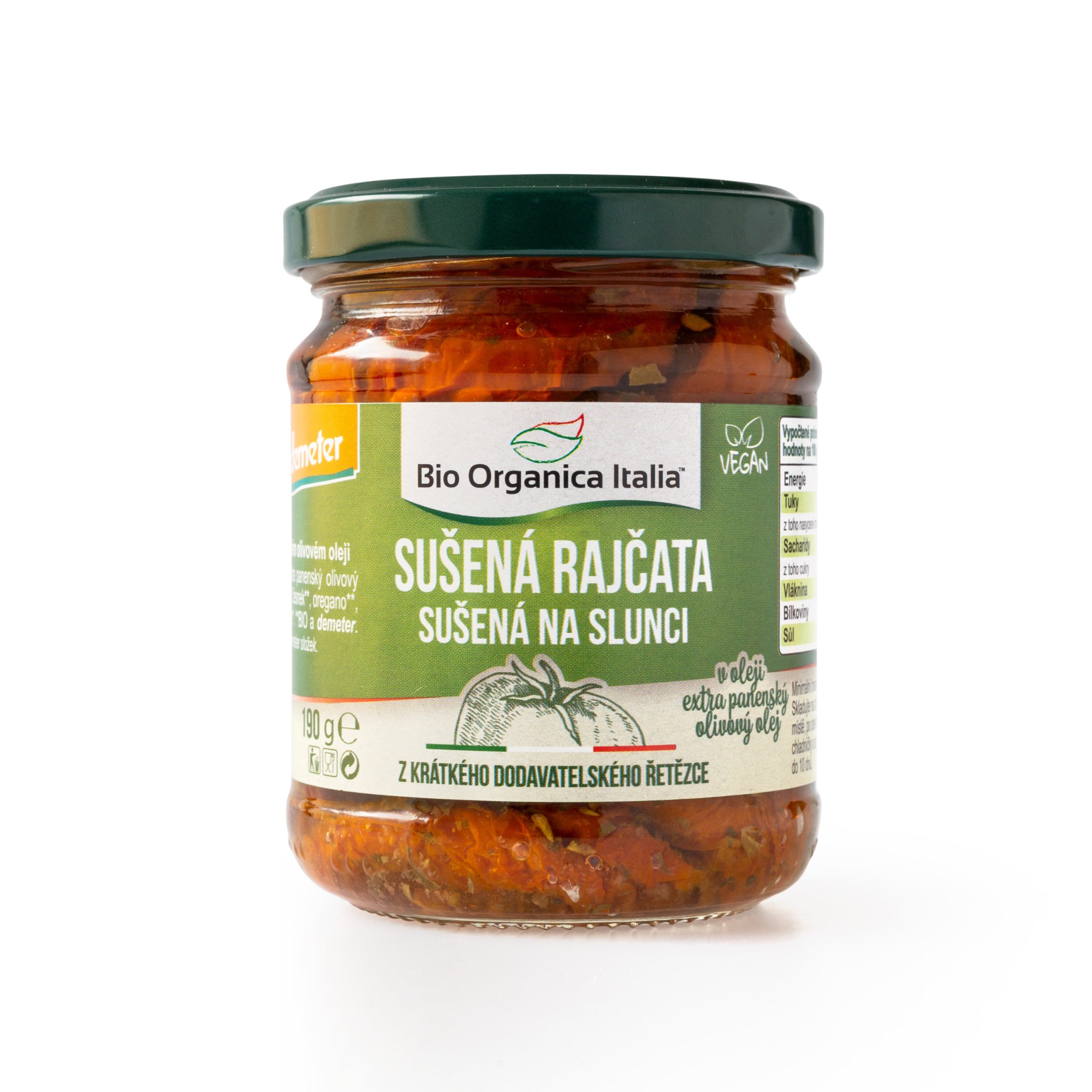 Rajčata sušená v olivovém oleji 190 g BIO   BIO ORGANICA ITALIA Bio organica Italia