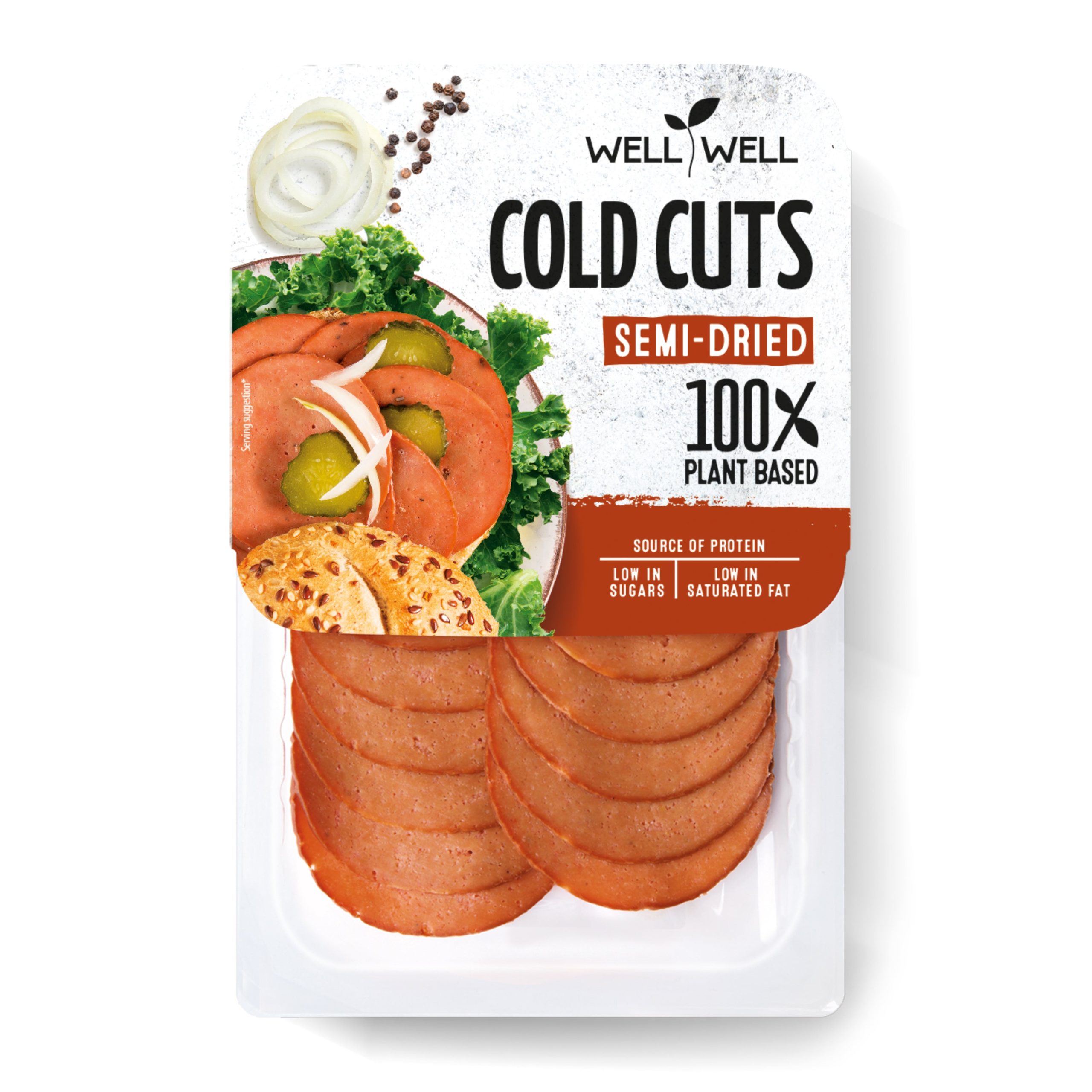 Salám polosuchý z rostlinných bílkovin 90 g   WELL WELL Well Well