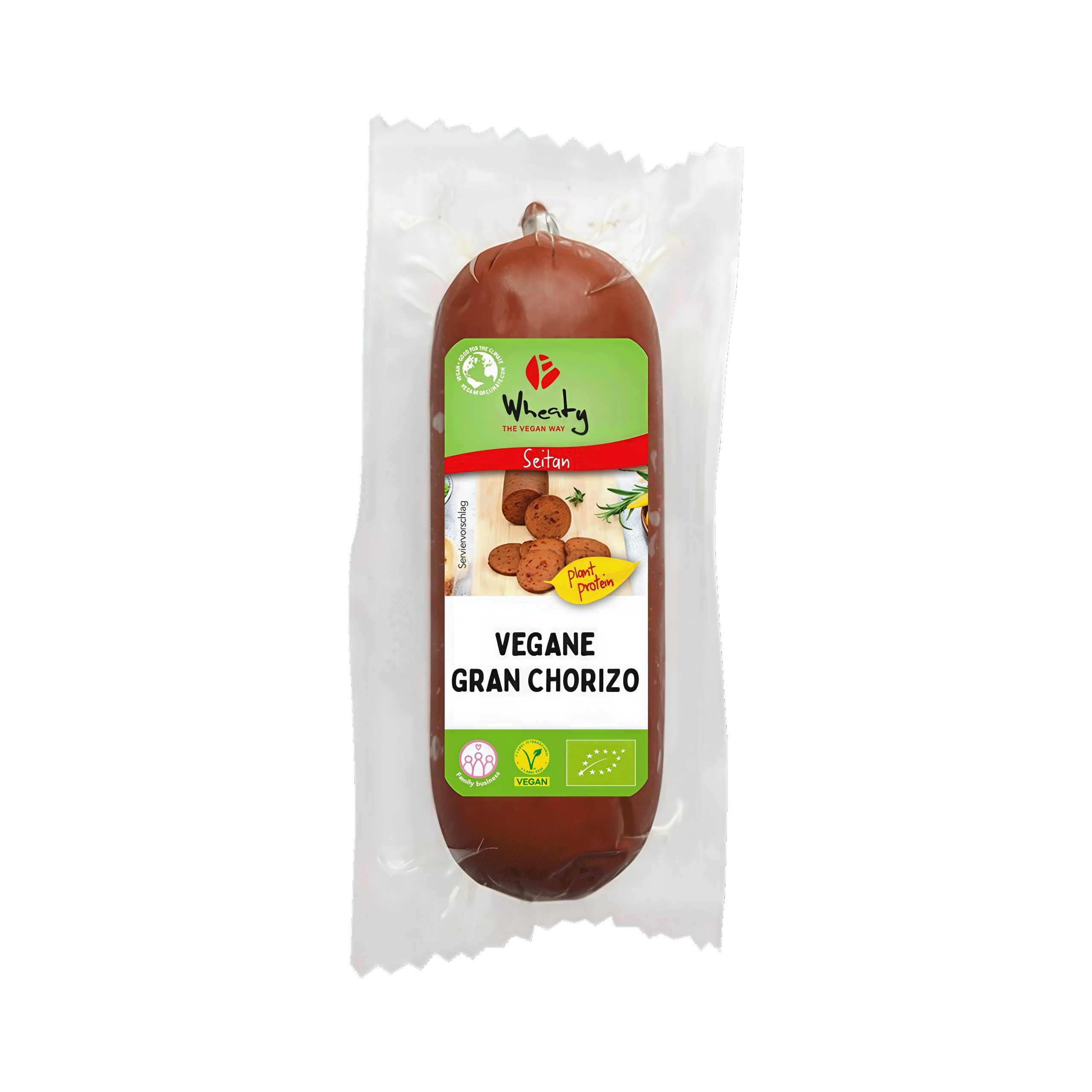 Salám seitan s příchutí chorizo 200 g BIO   WHEATY Wheaty