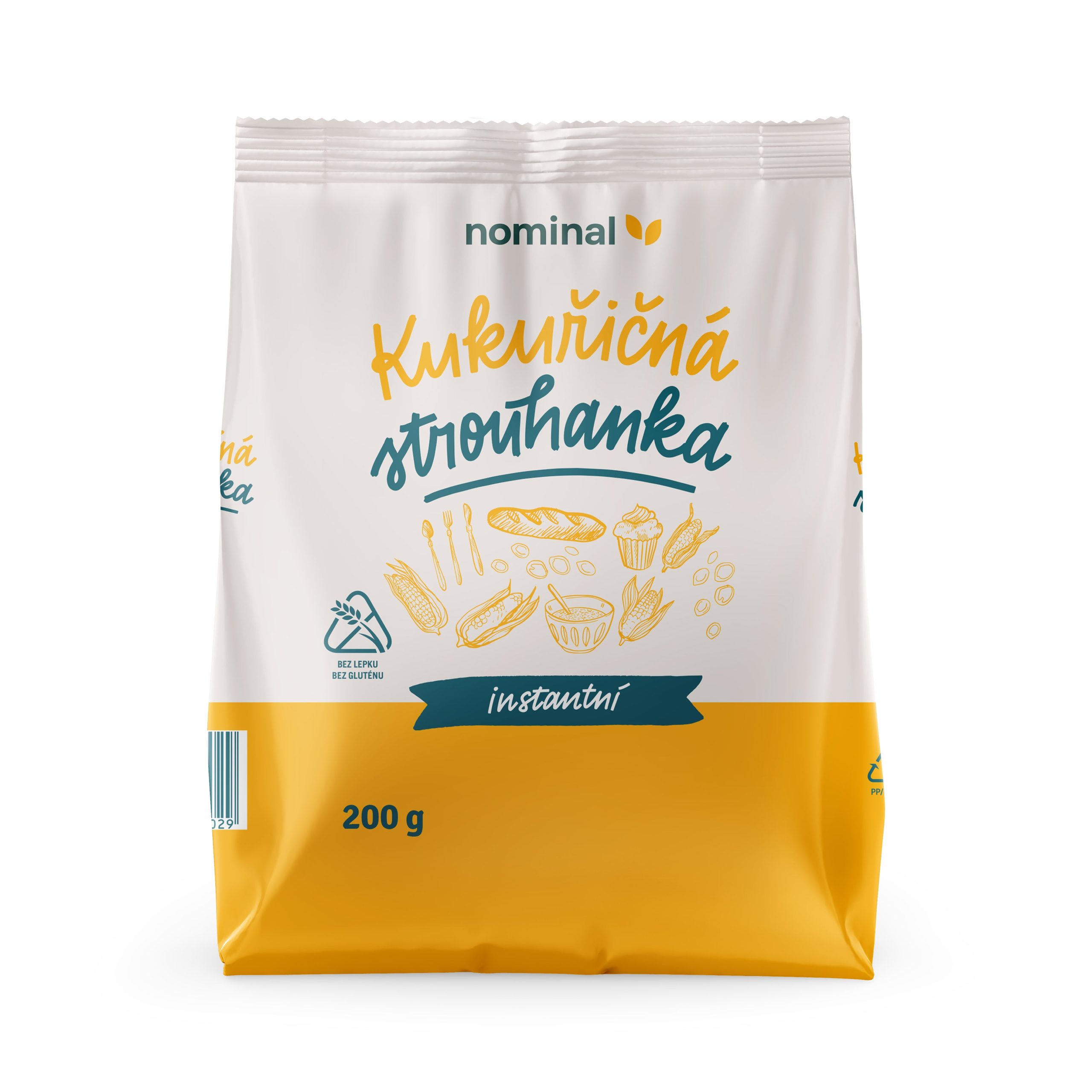 Strouhanka kukuřičná bezlepková instantní 200 g   NOMINAL Nominal