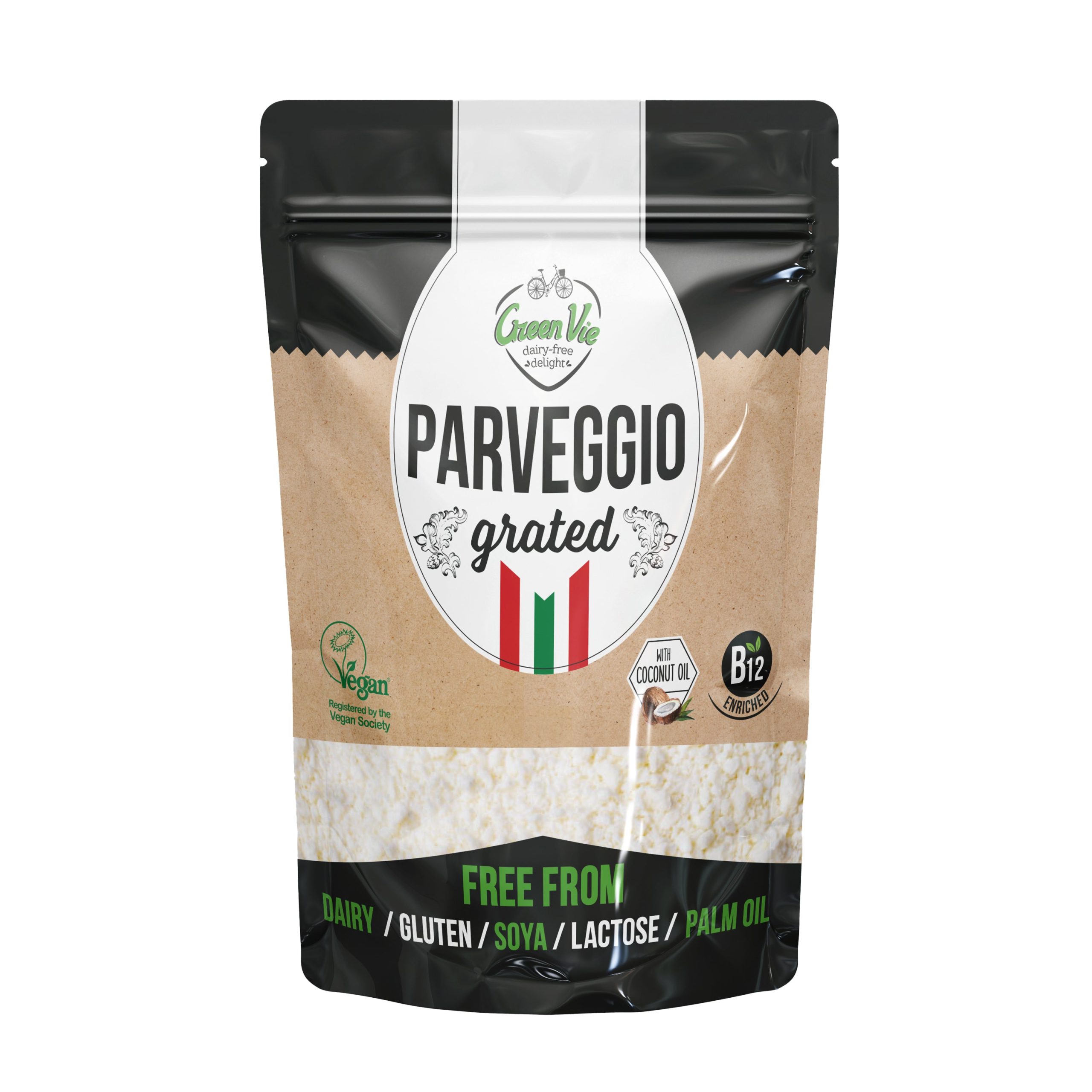 Strouhaný s příchutí parmazánu 100 g   GREENVIE Greenvie