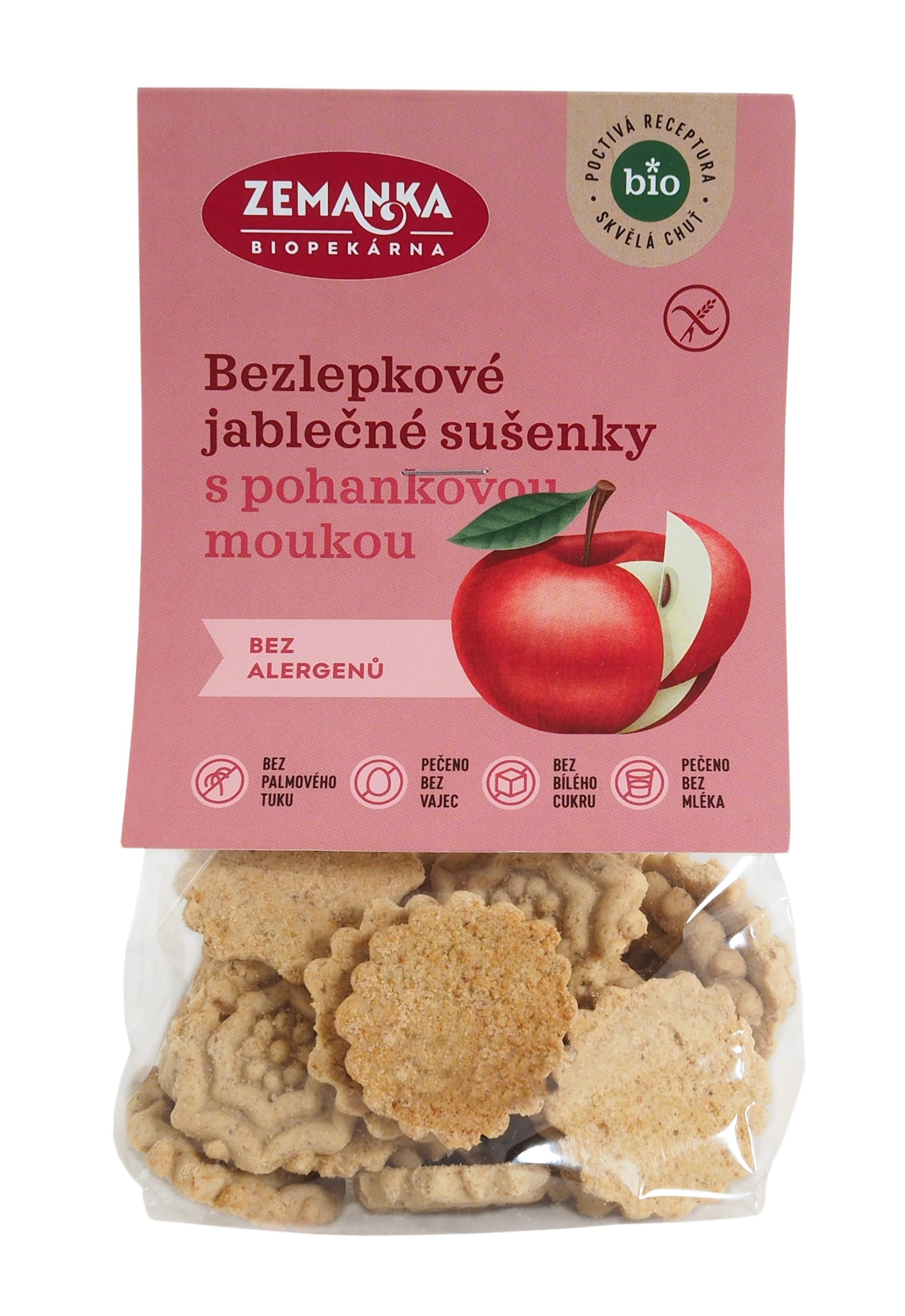 Sušenky pohankovo - jablečné bezlepkové 100 g BIO   ZEMANKA Biopekárna Zemanka