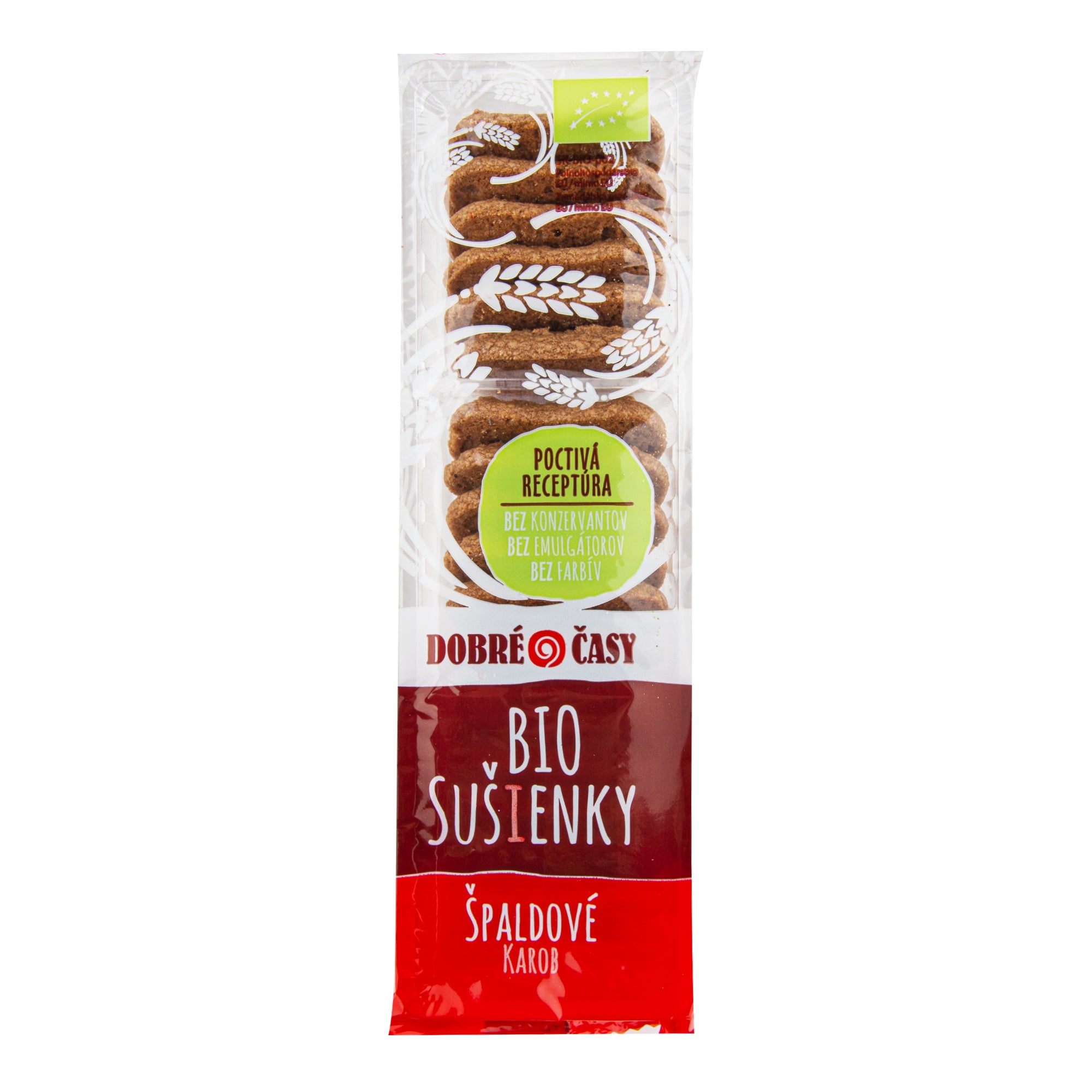 Sušenky špaldové celozrnné karobové 100 g BIO   DOBRÉ ČASY Dobré časy