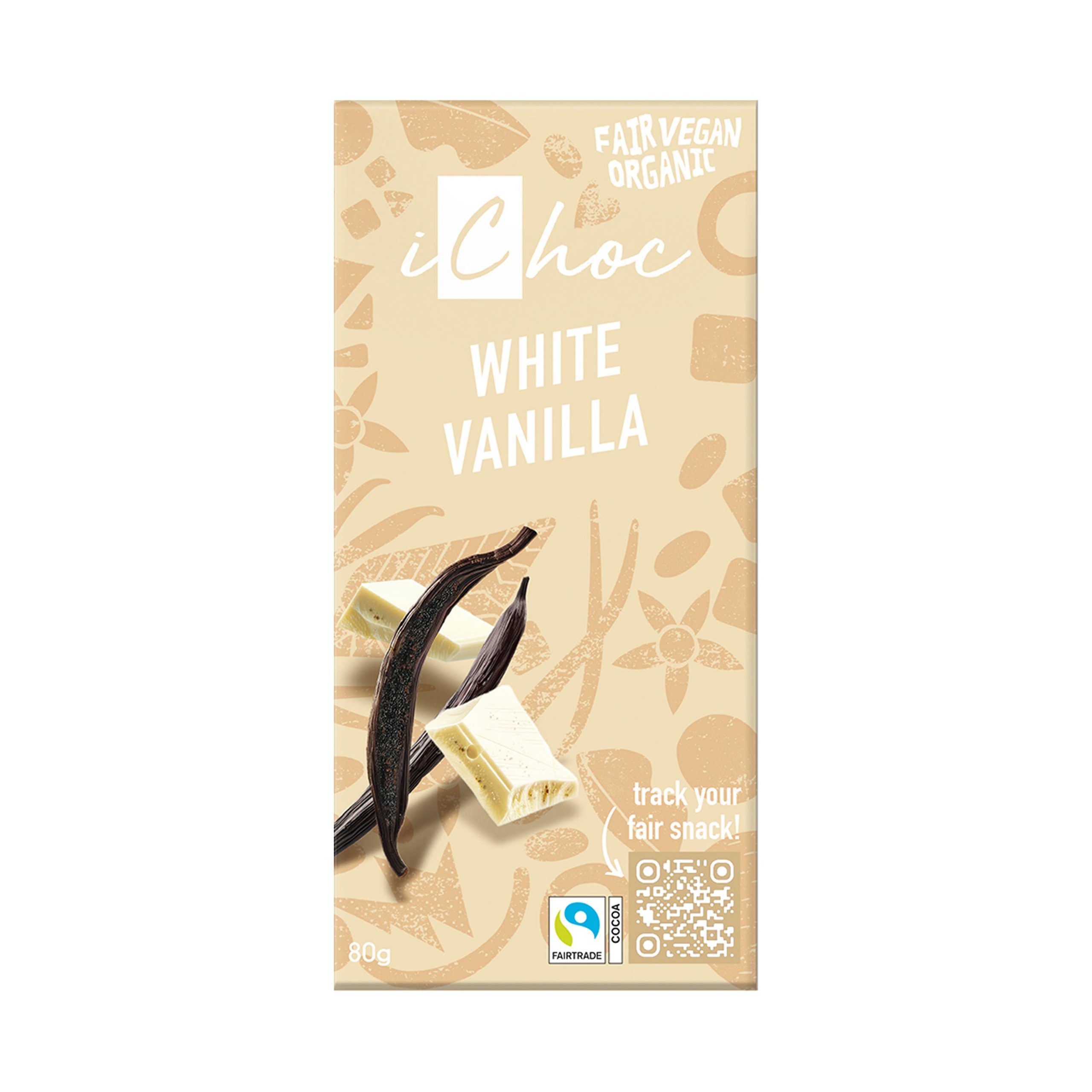 Tabulka bílá s vanilkou iChoc vegan 80 g BIO   VIVANI Vivani