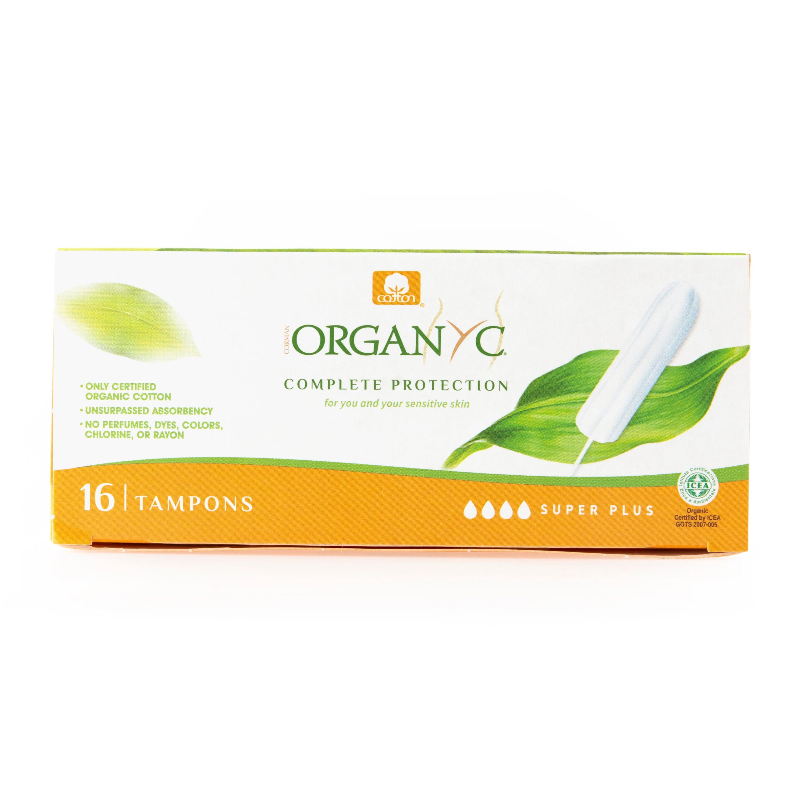Tampony super plus 16 ks BIO bavlna   ORGANYC Organyc