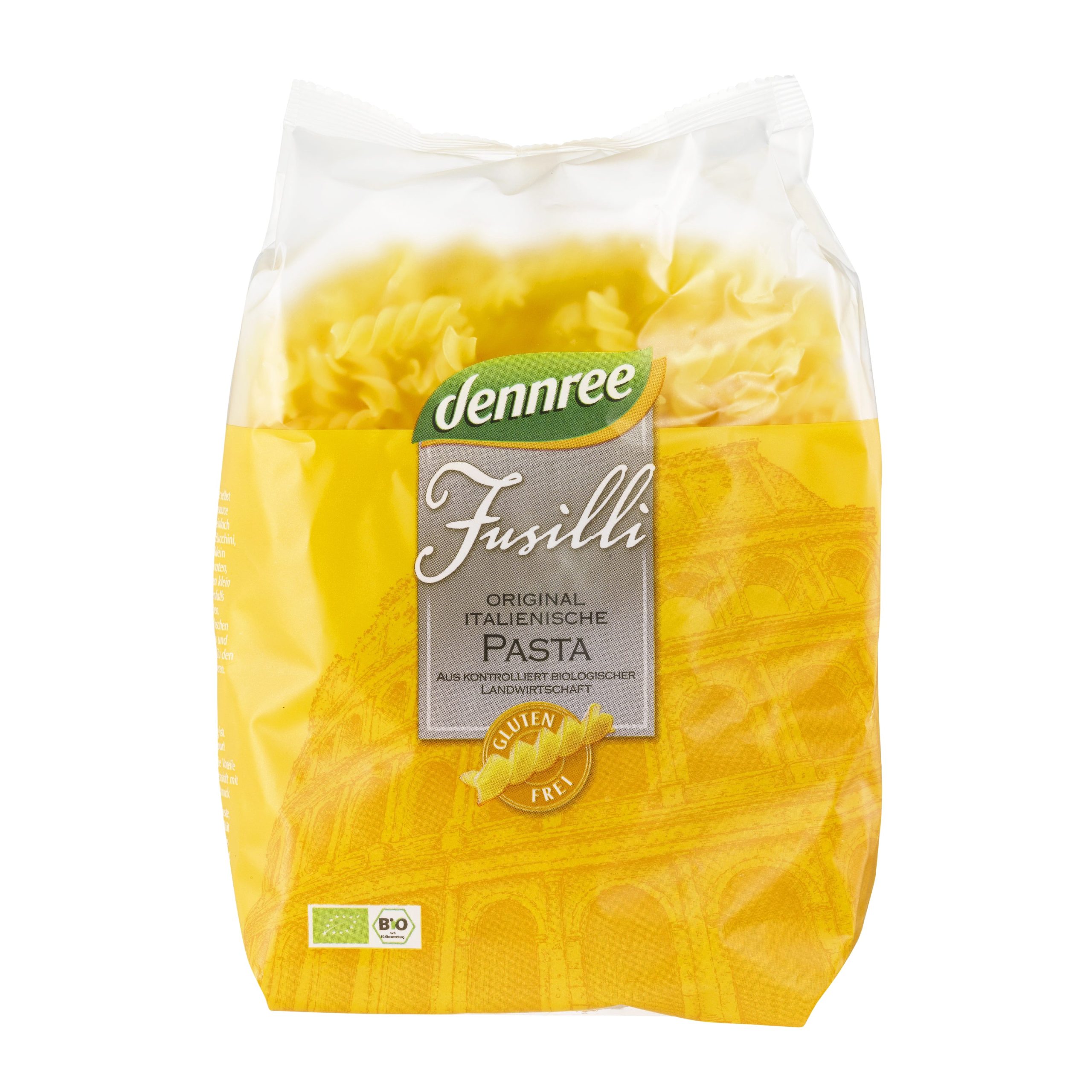 Těstoviny fusilli kukuřično-rýžové 500 g BIO   DENNREE Dennree