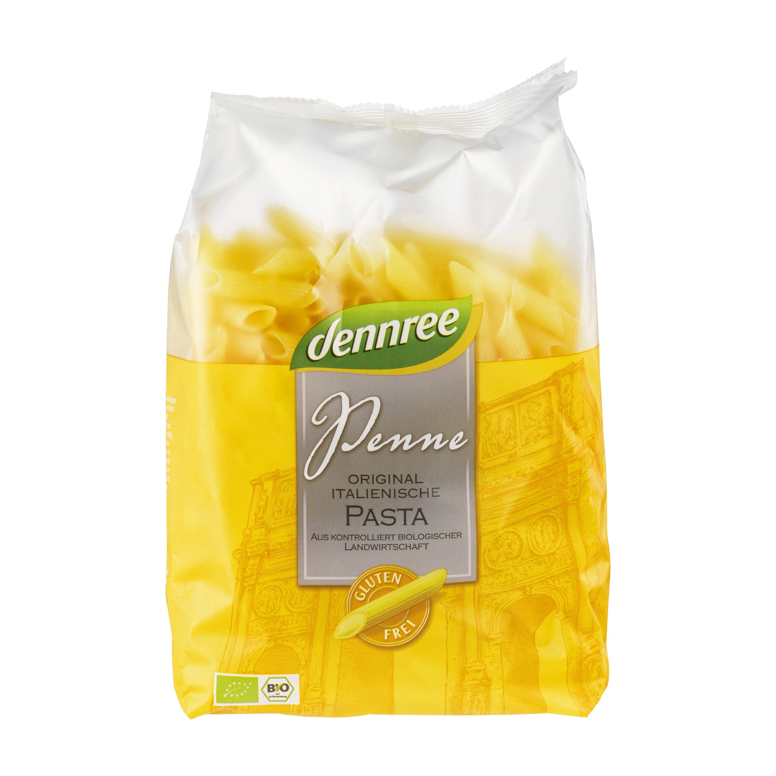 Těstoviny penne kukuřično-rýžové 500 g BIO   DENNREE Dennree