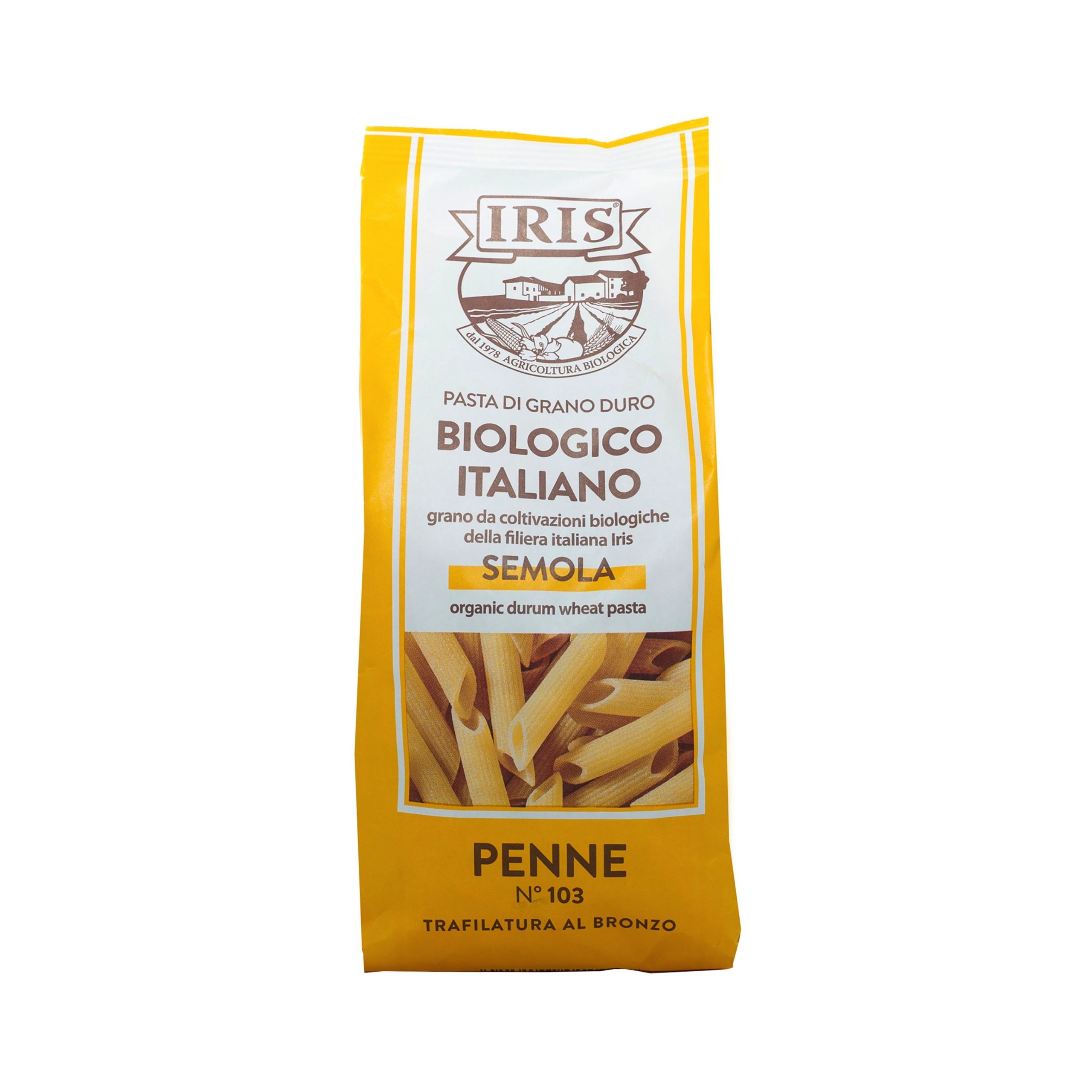 Těstoviny penne semolina 500 g BIO   IRIS IRIS