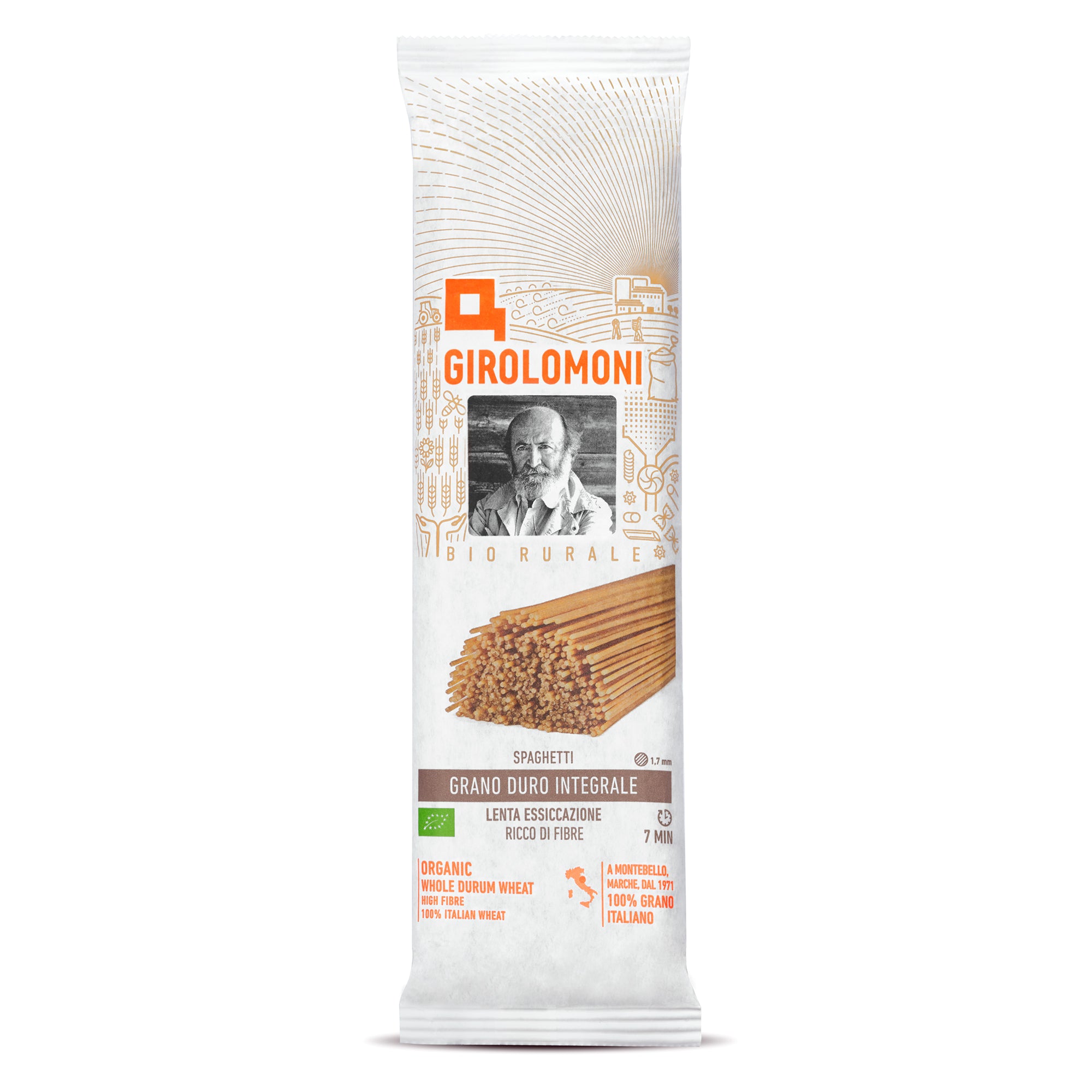 Těstoviny špagety celozrnné semolinové 500 g BIO    GIROLOMONI Girolomoni