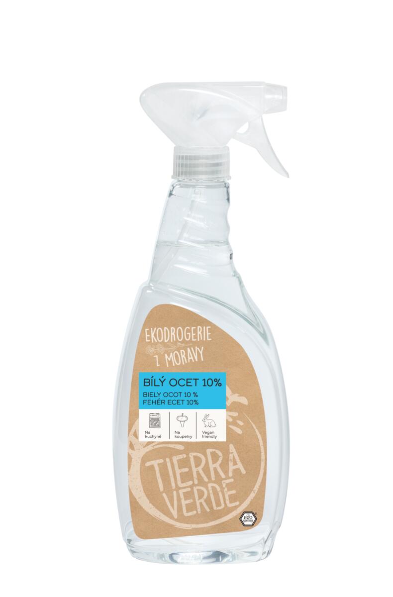 Tierra Verde Bílý ocet 10% - 750 ml - sprej - pošk. obal - univerzální pomocník do domácnosti Tierra Verde