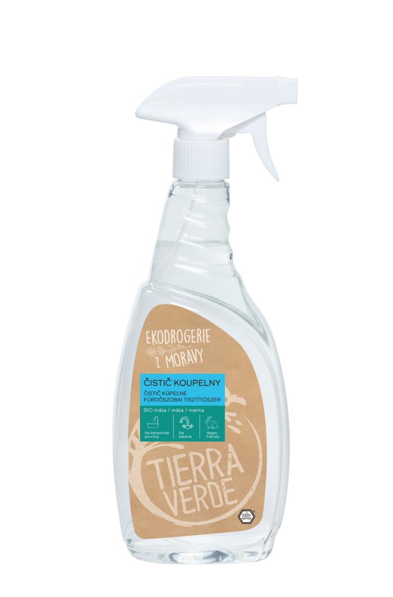 Tierra Verde Čistič koupelny s BIO mátou - pošk. obal - s biologicky odbouratelnými tenzidy Tierra Verde
