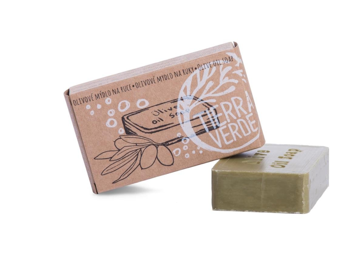 Tierra Verde Olivové mýdlo na ruce (100 g) - pošk. obal - bez palmového oleje Tierra Verde