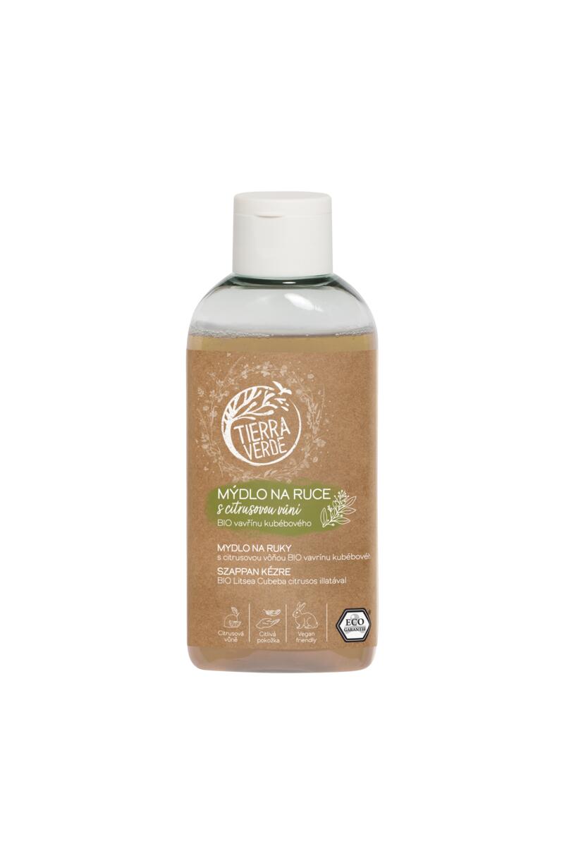 Tierra Verde Tekuté mýdlo na ruce - BIO Vavřín - 100 ml - s českým bio jitrocelem Tierra Verde