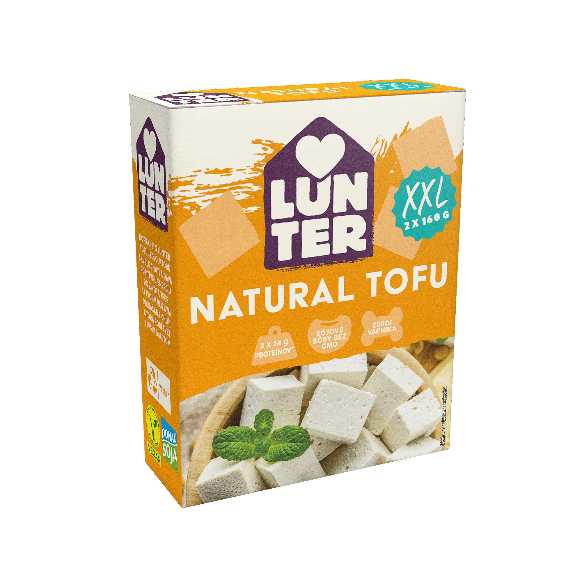 Tofu natural XXL 320 g (2x160 g)   LUNTER Lunter