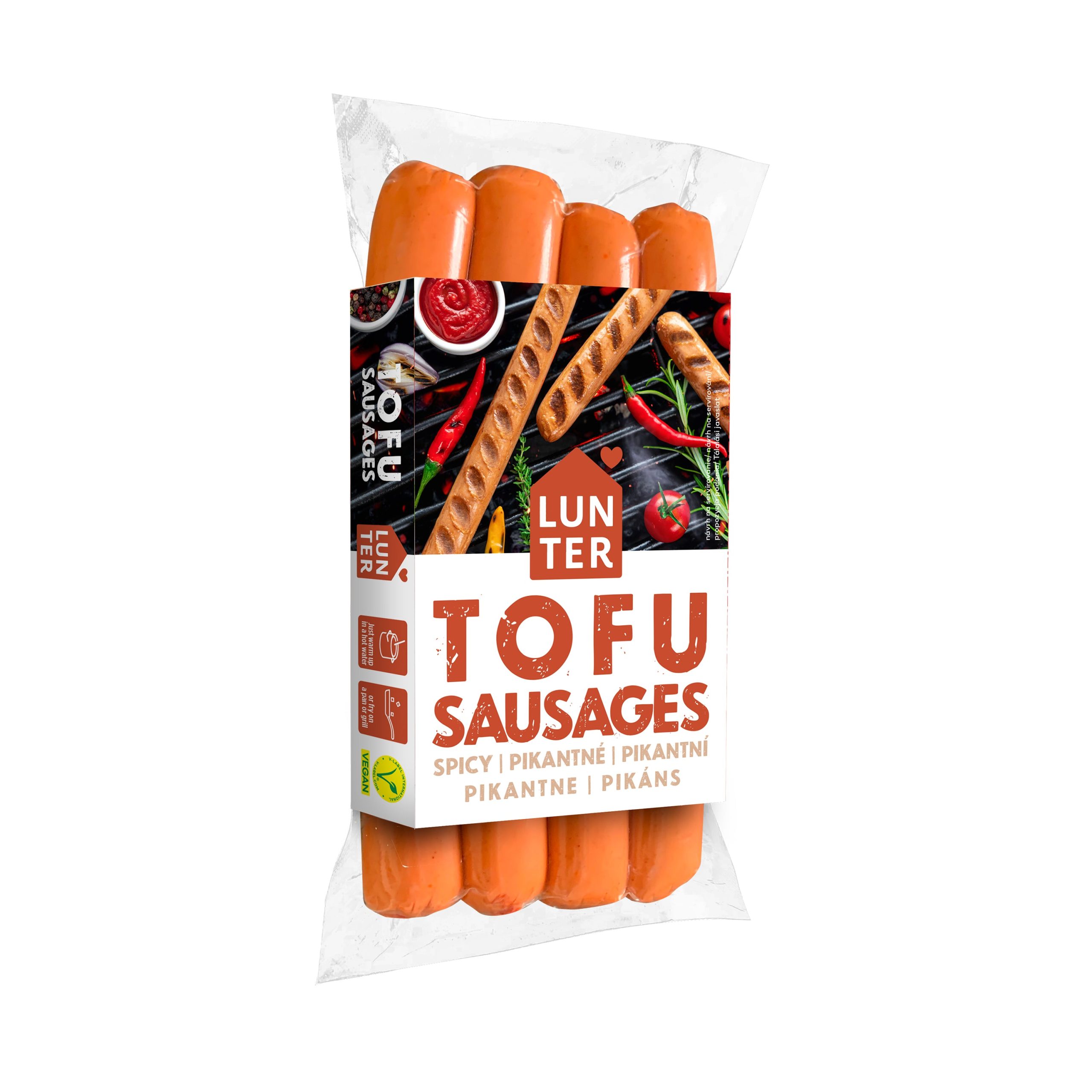 Tofu sausages pikantní 200 g   LUNTER Lunter