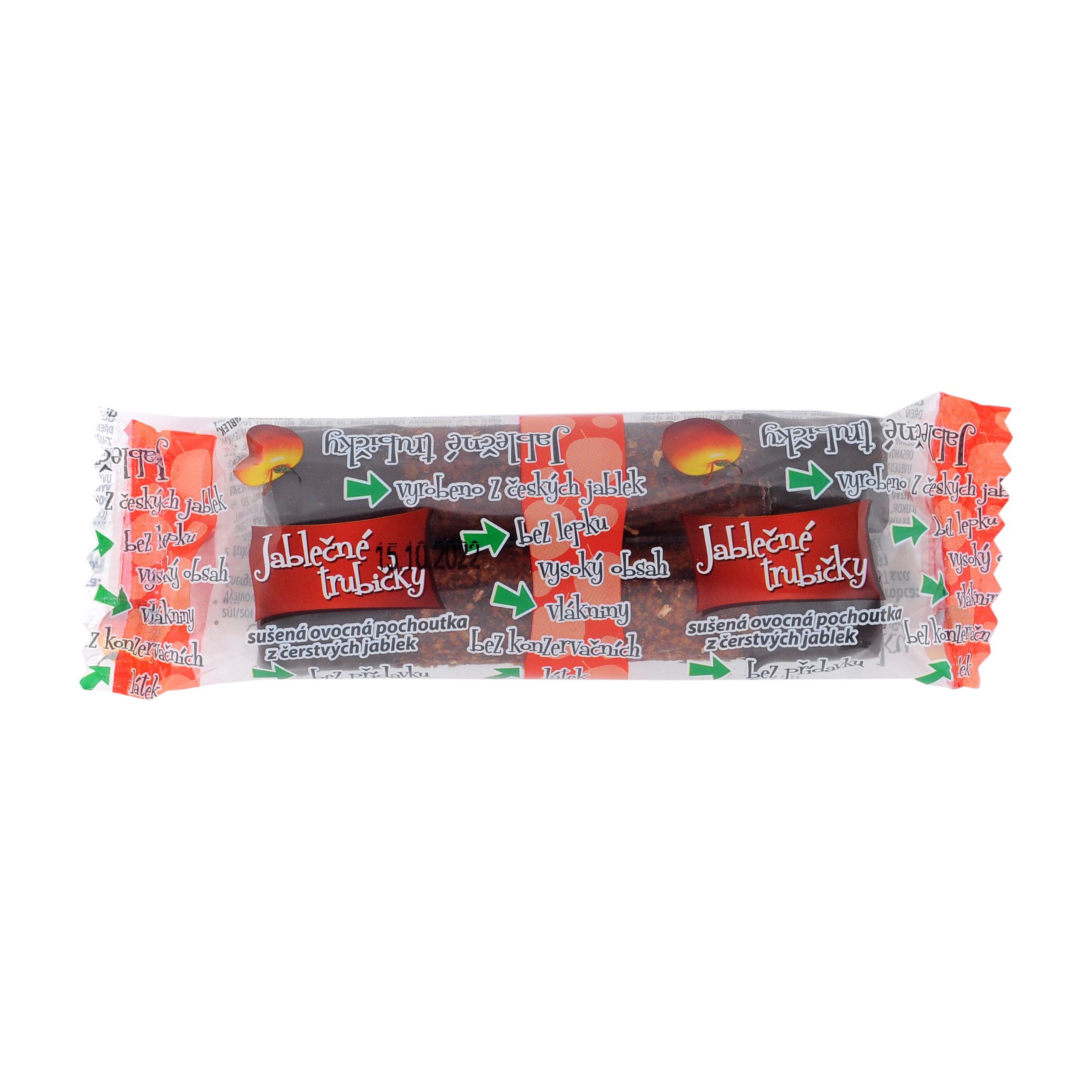 Trubičky jablečné s čokoládou 24 g   BIOPRODUKT JT Bioprodukt JT
