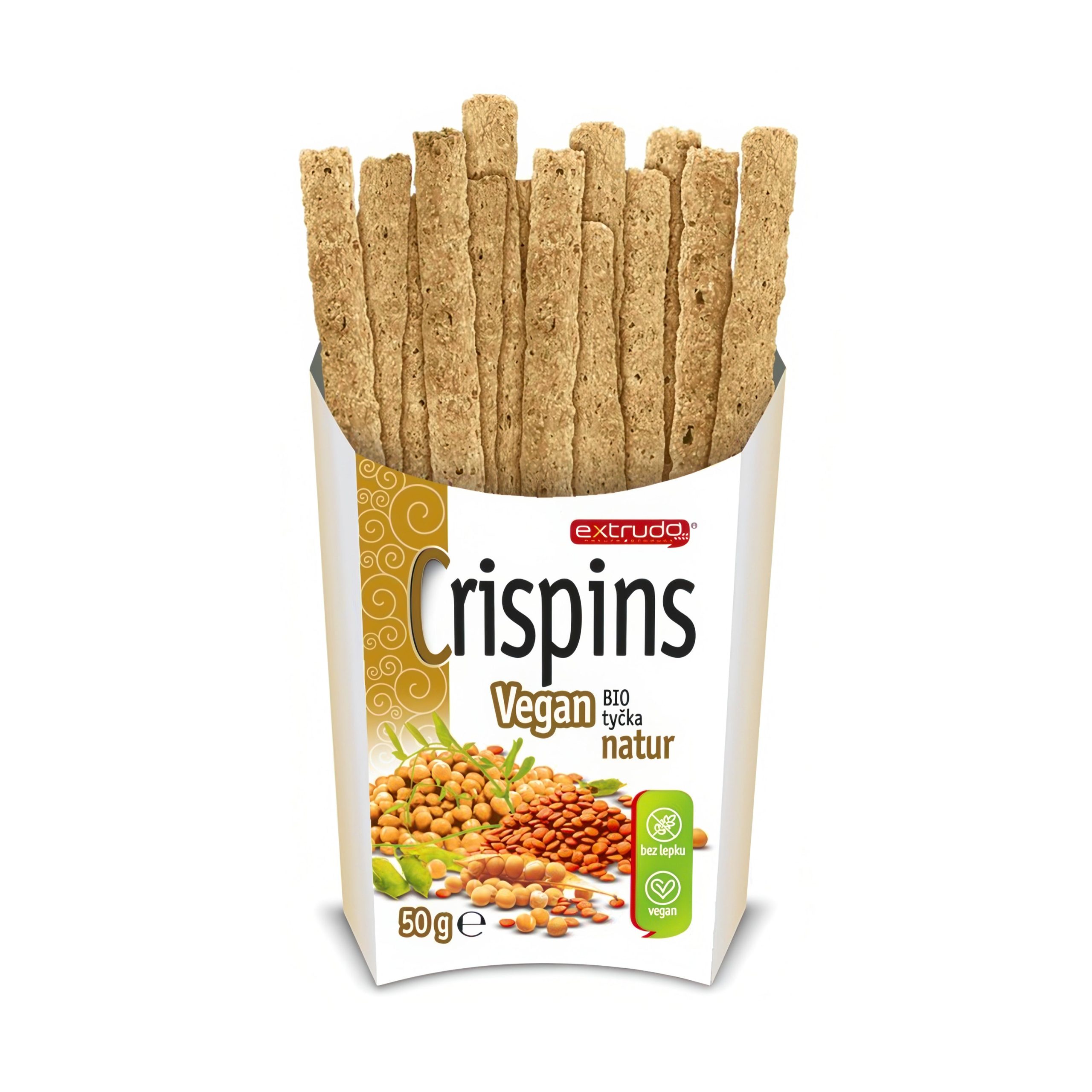 Tyčinka Crispins Vegan natur 60 g BIO   EXTRUDO Extrudo