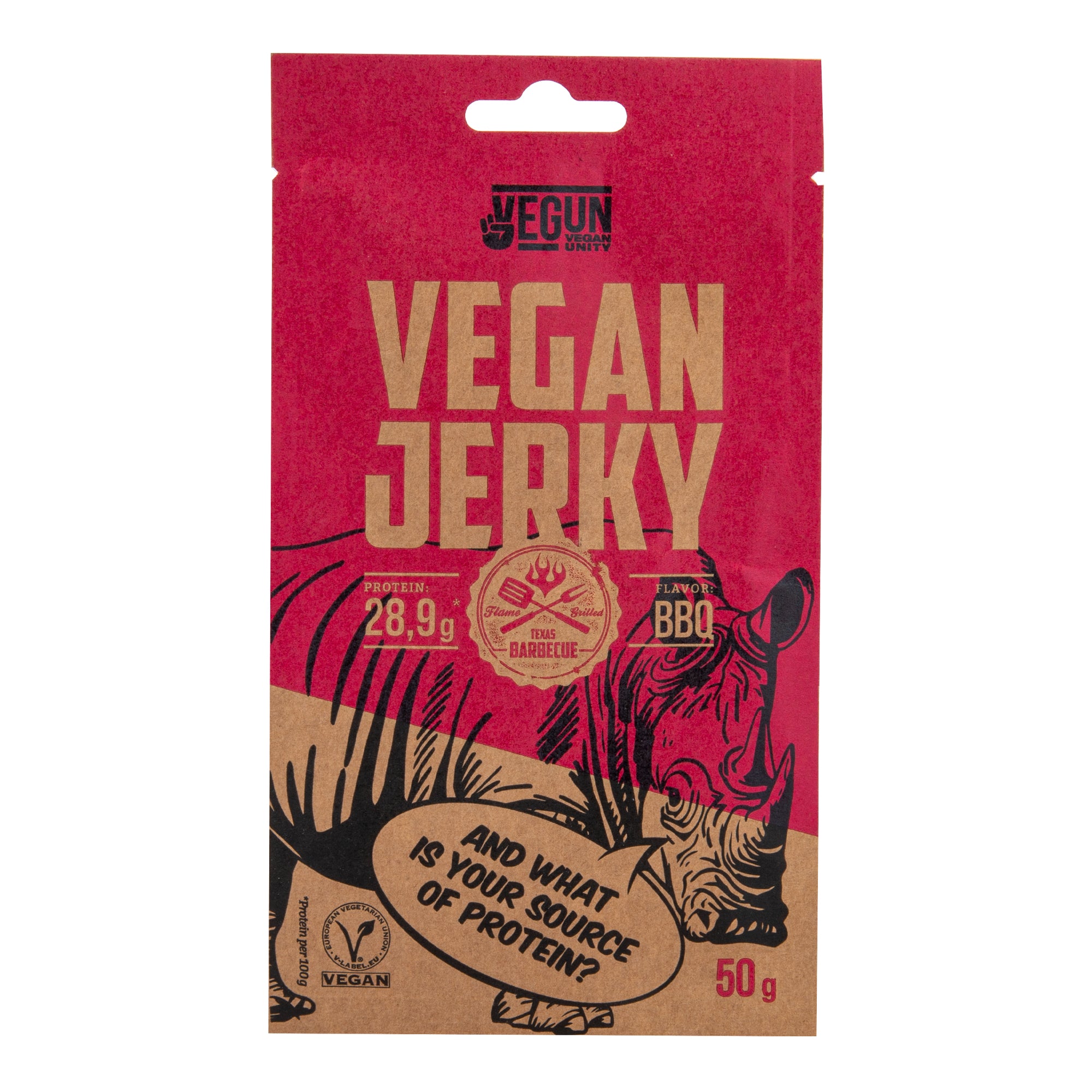 Vegan Jerky s příchutí BBQ 50 g   VEGUN VegSnack s.r.o.