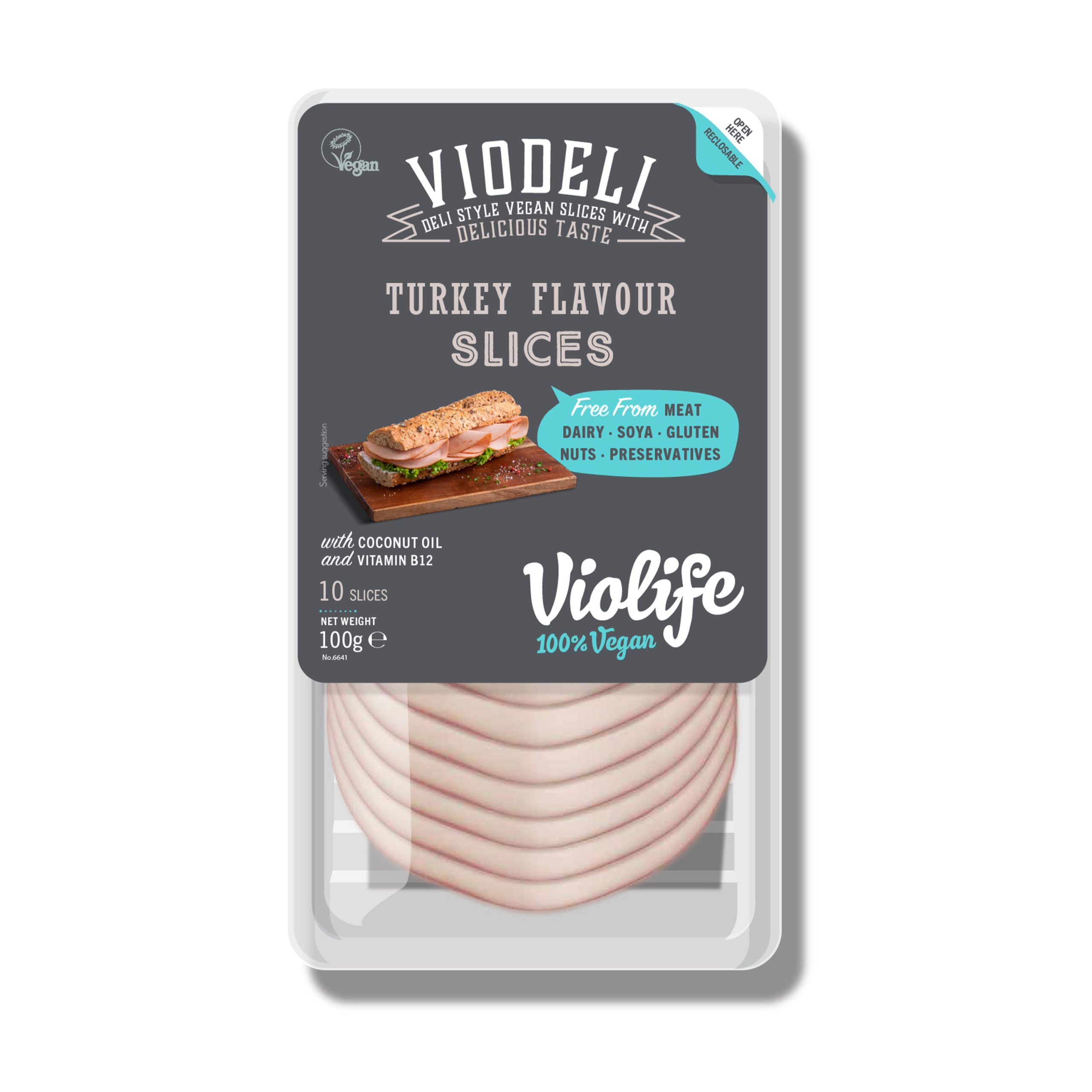 Viodeli plátky s krůtí příchutí 100 g   VIOLIFE Violife