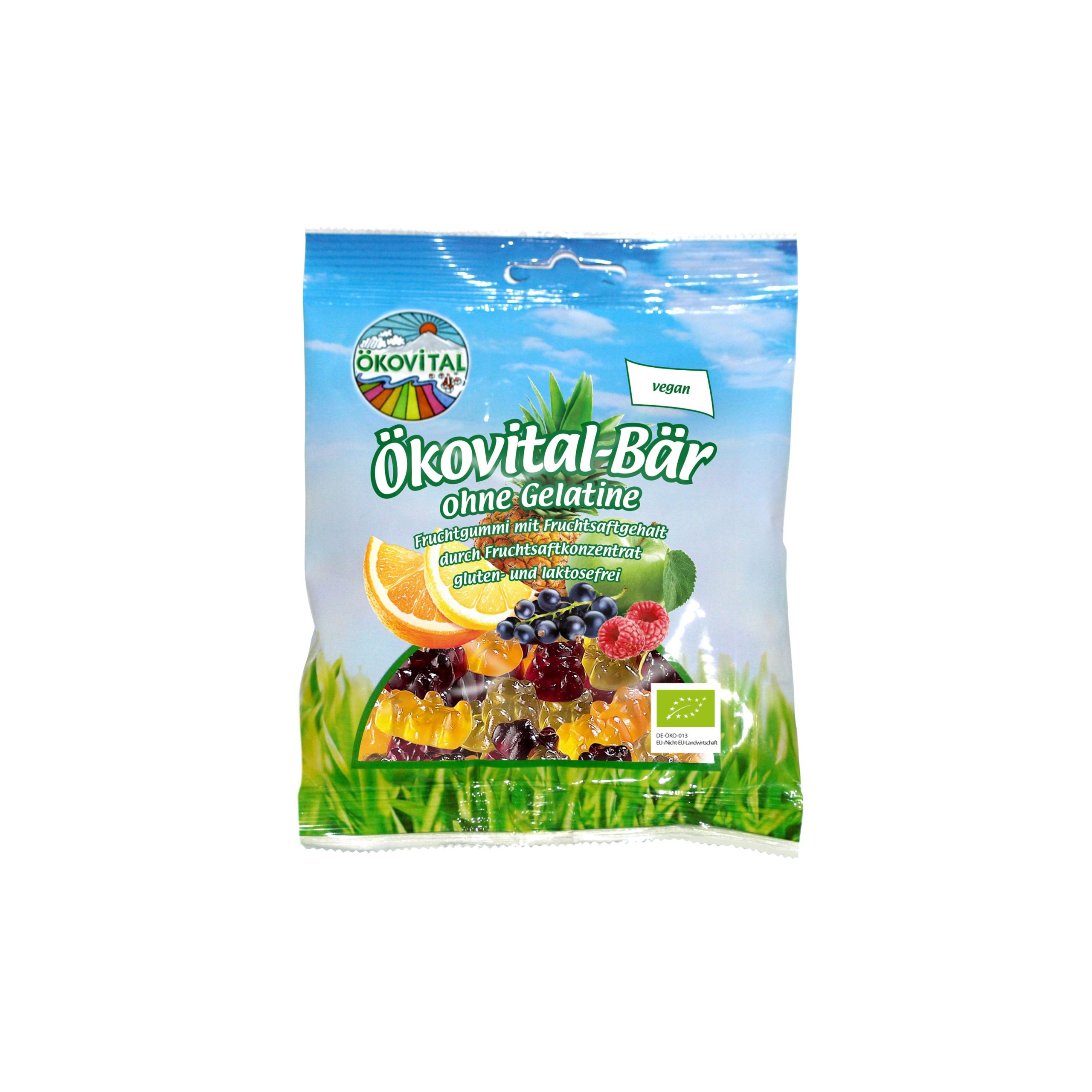 Želé medvídci vegan 80 g BIO   ÖKOVITAL ÖKOVITAL