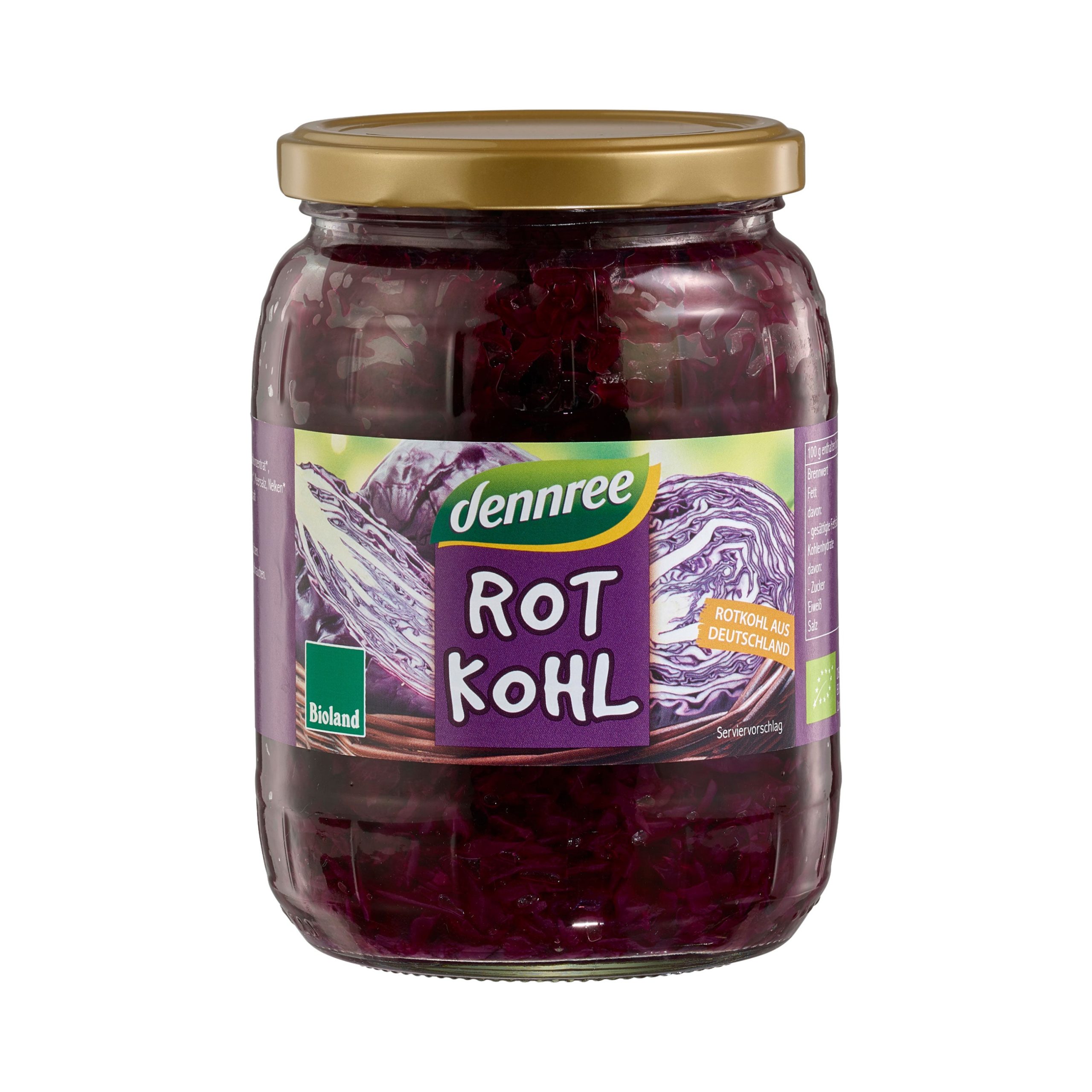 Zelí červené 680 g BIO   DENNREE Dennree