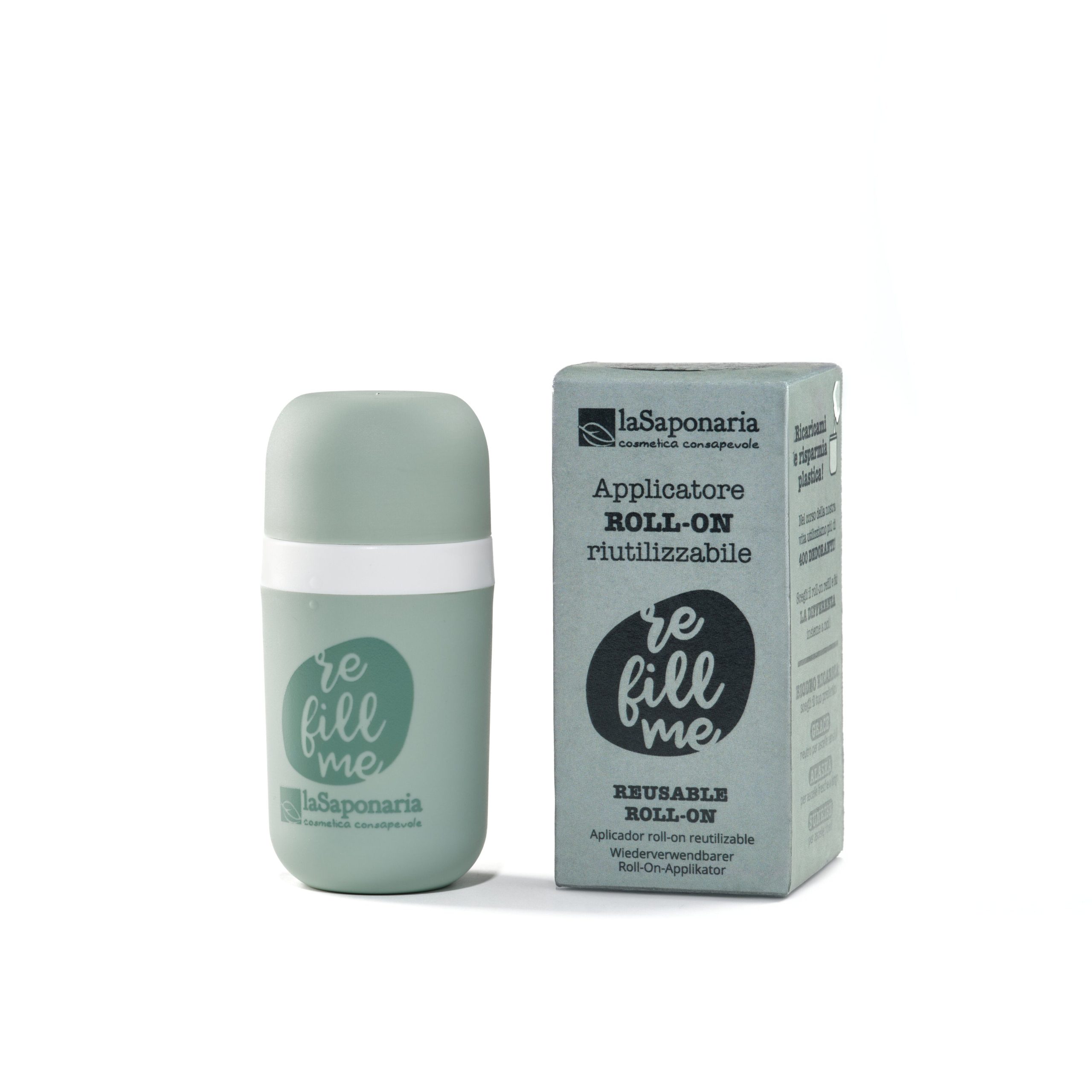 laSaponaria Aplikátor na roll-on deodorant - znovuplnitelný - pošk. obal - udržitelné řešení laSaponaria