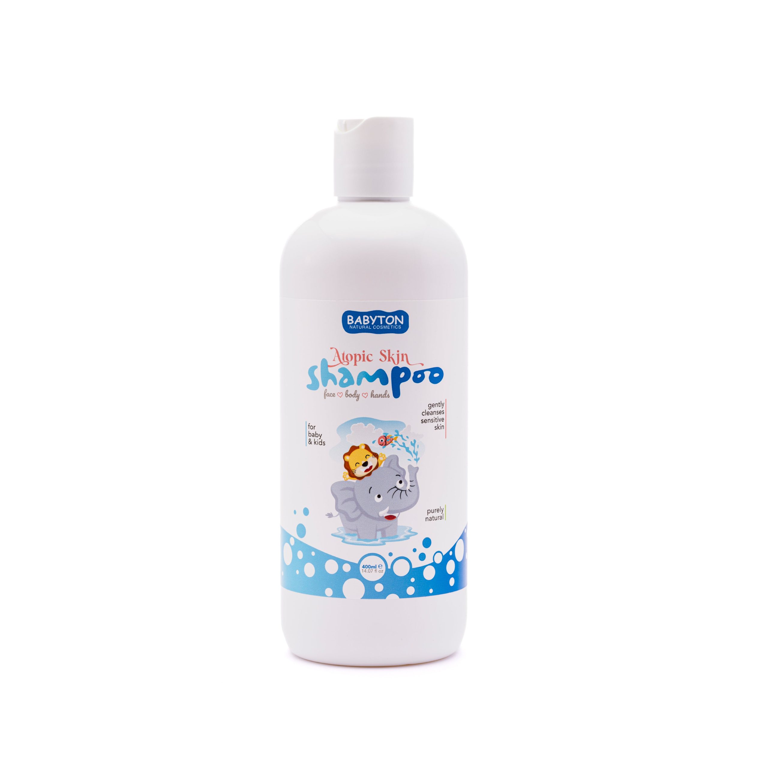 Babyton Dětský sprchový gel a šampon na vlasy 2v1 ATOPIK (400 ml) - s měsíčkem lékařským a aloe vera Babyton