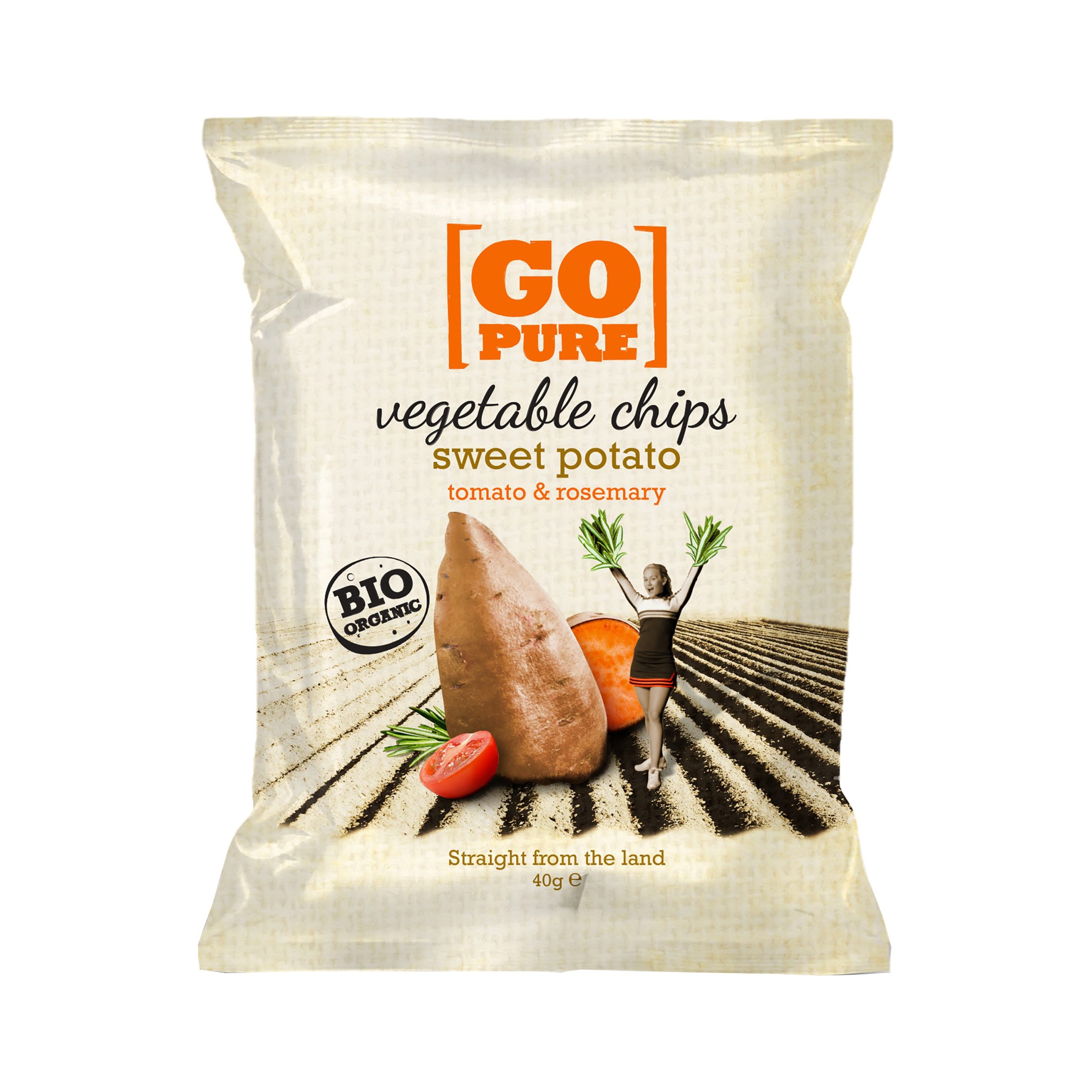 Chipsy batátové s rozmarýnem 40 g BIO   GO PURE Go Pure