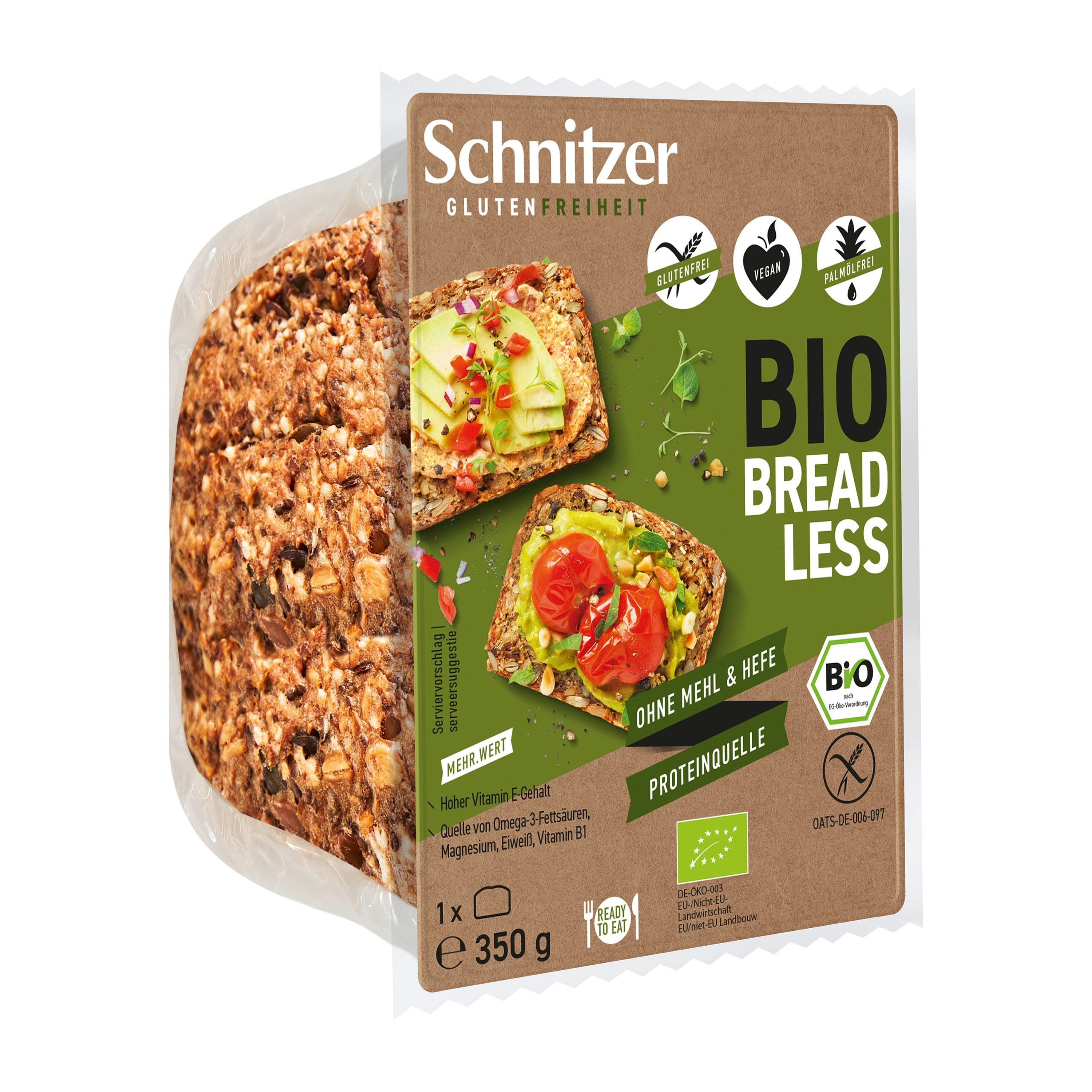 Chléb semínkový bezlepkový 350 g BIO   SCHNITZER Schnitzer