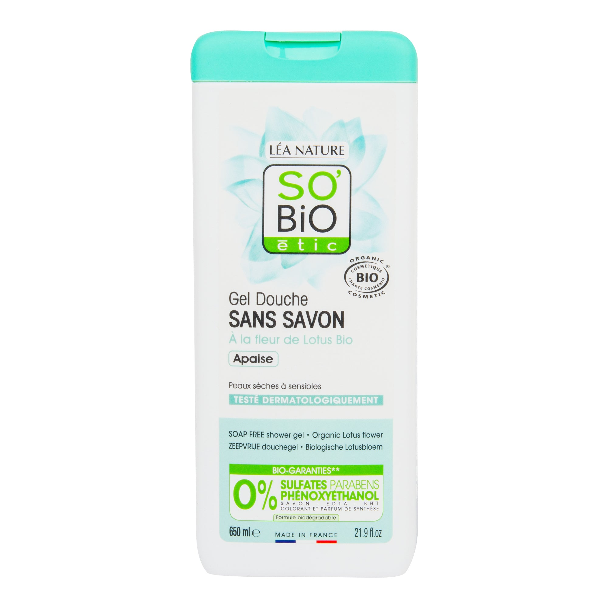 Gel sprchový BEZ MÝDLA s lotosovým květem 650 ml BIO   SO’BiO étic SO’BiO étic