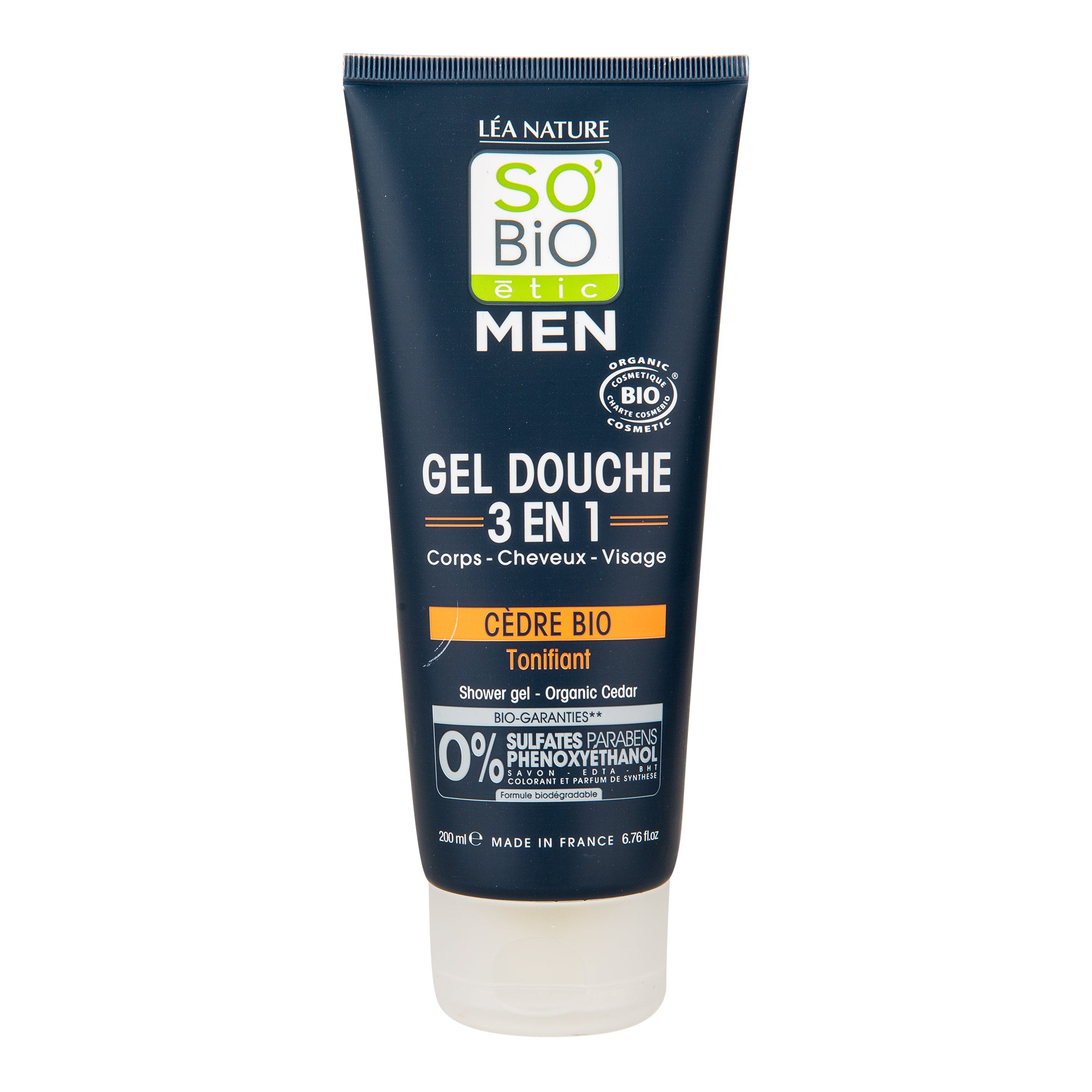Gel sprchový MEN 3v1 tonizující cedr 200 ml BIO    SO’BiO étic SO’BiO étic
