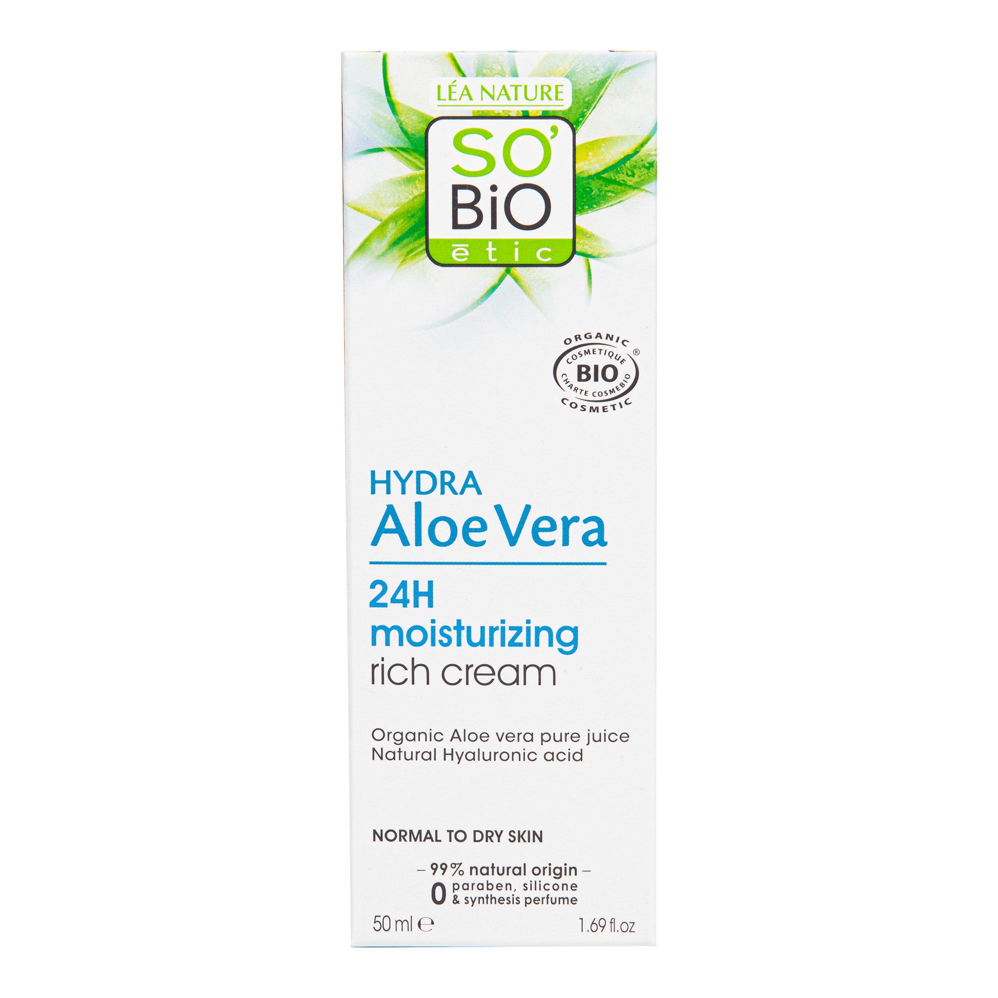 Krém bohatě hydratující denní Aloe vera 50 ml BIO   SO’BiO étic SO’BiO étic