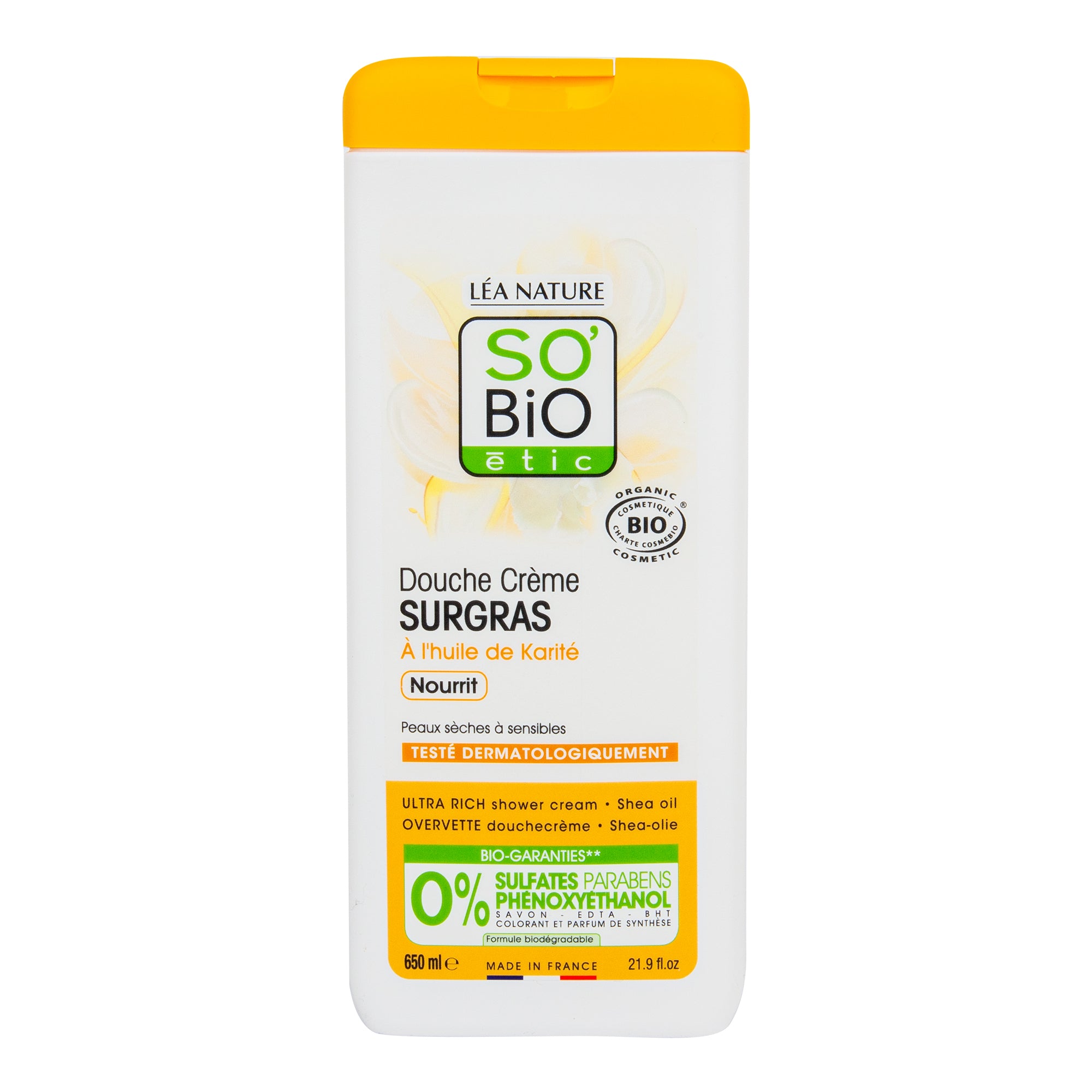 Krém sprchový SURGRAS s máslem karité 650 ml BIO   SO’BiO étic SO’BiO étic