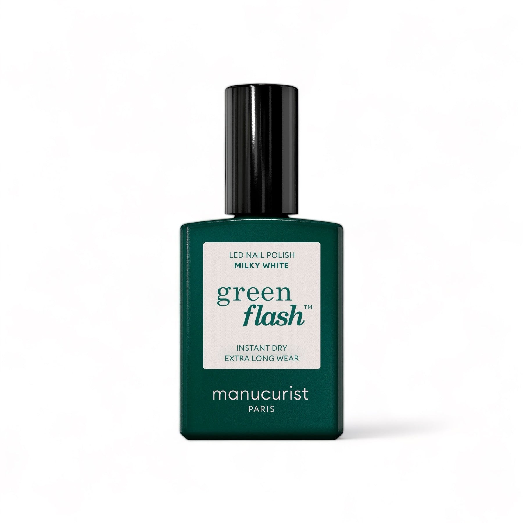 Manucurist Green Flash LED gel lak na nehty - Milky White (15 ml) - mléčně bílá barva Manucurist
