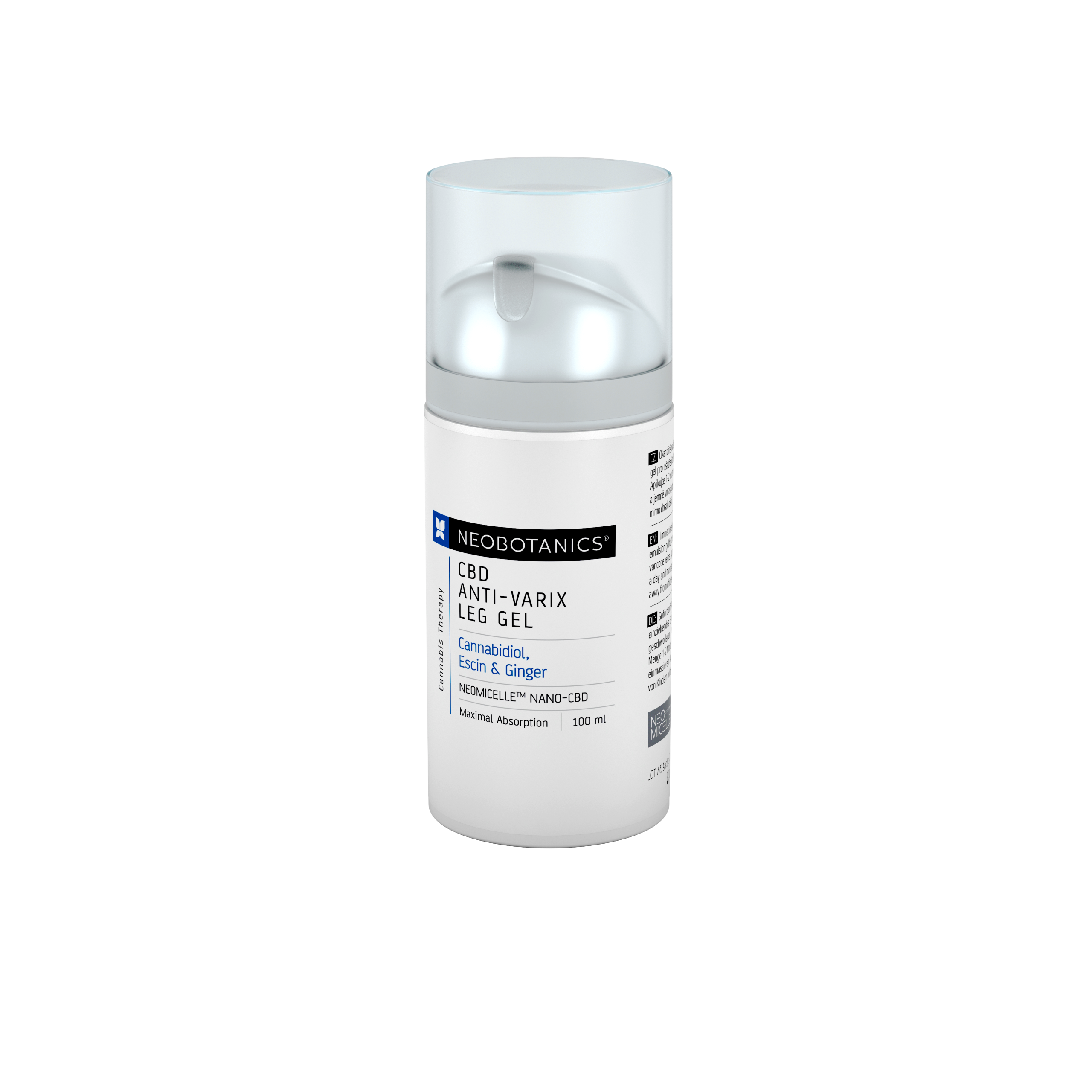 Neobotanics Anti-Varix Leg Gel s konopím (100 ml) - na nohy s otoky a křečovými žilami Neobotanics
