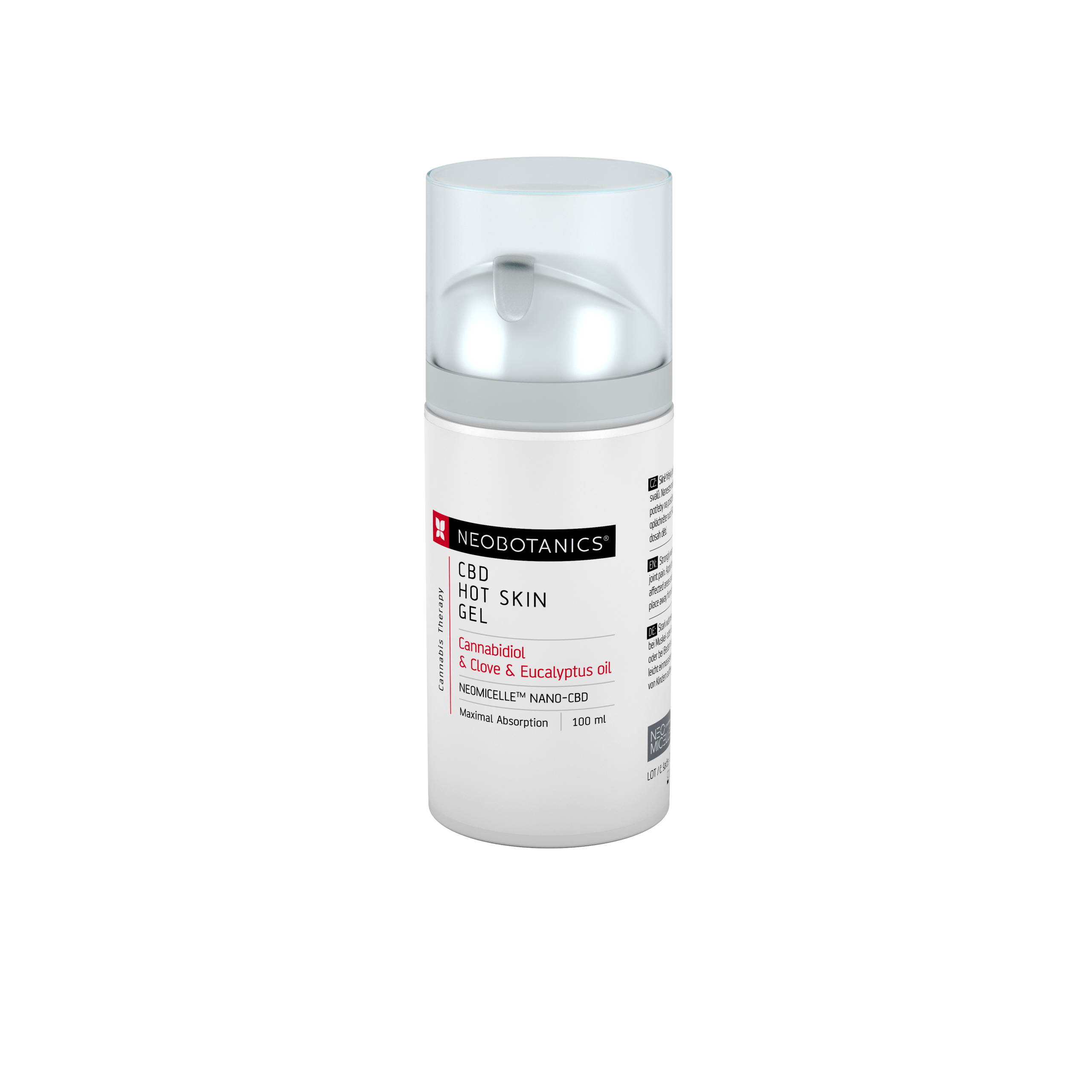 Neobotanics Hot Skin Gel s konopím - 100 ml - prohřívá ztuhlé a namožené svaly Neobotanics