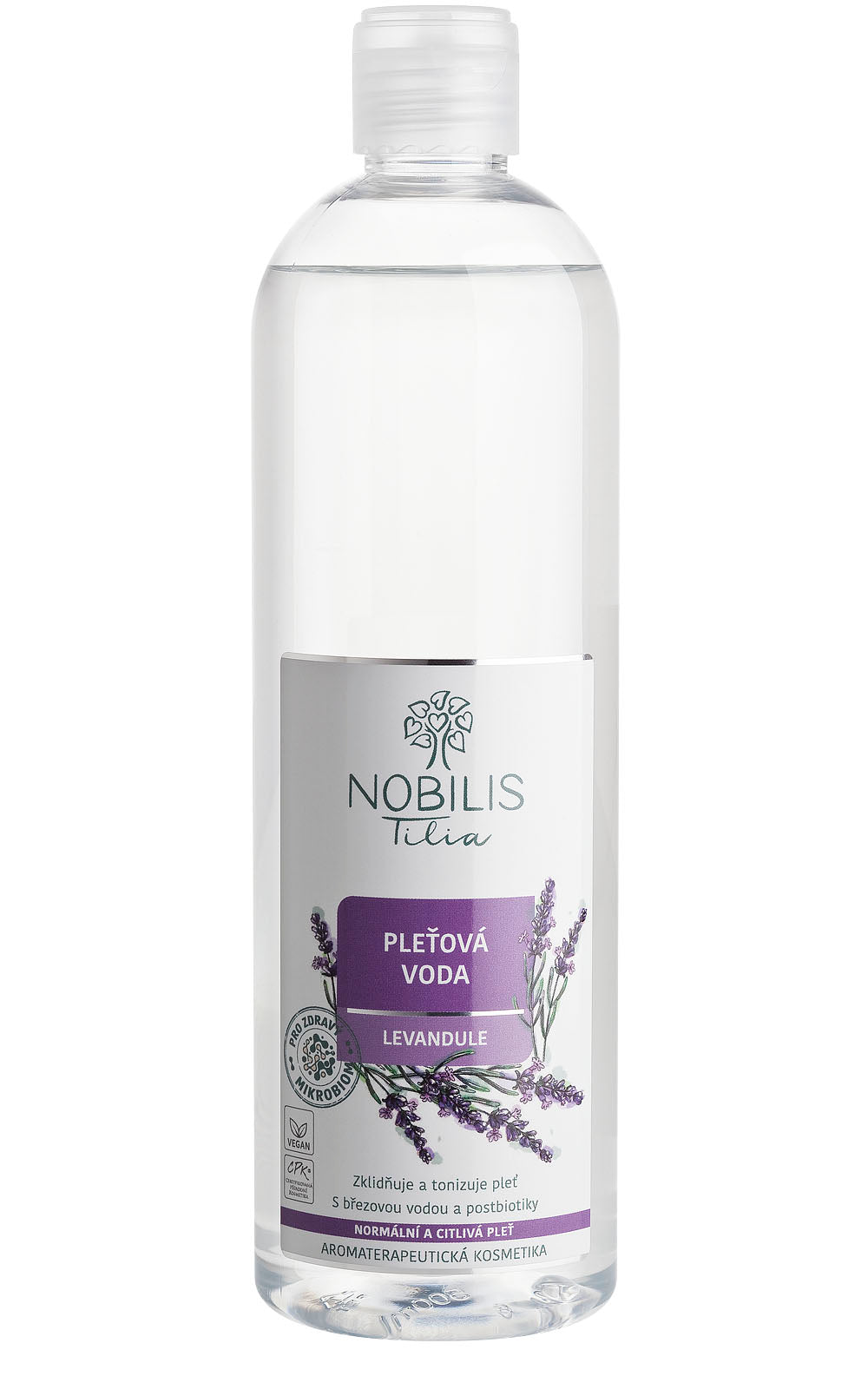 Nobilis Tilia Pleťová voda Levandule - 500 ml - vhodná pro citlivou a smíšenou pleť Nobilis Tilia